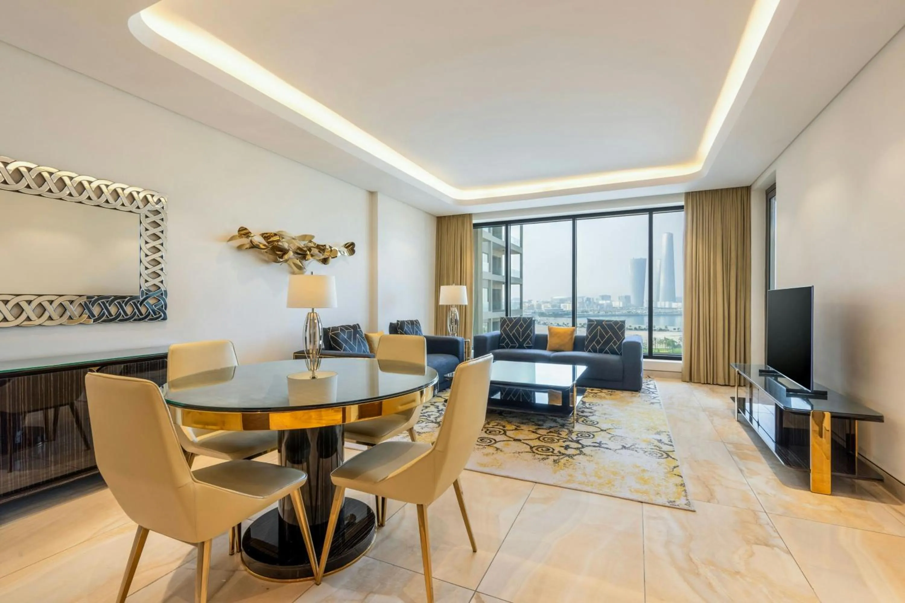 Living room in Agora, Doha, Autograph Collection