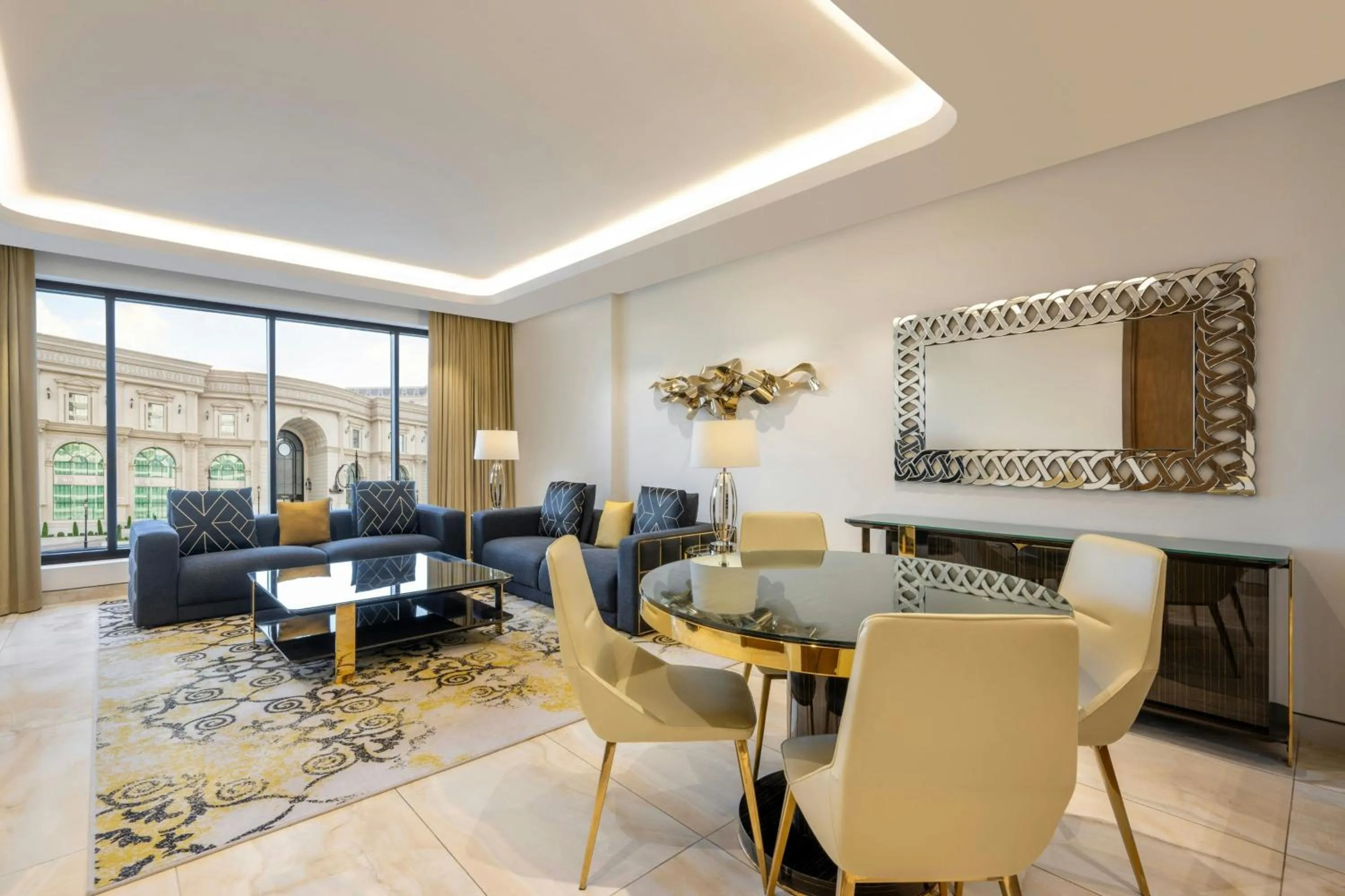 Living room in Agora, Doha, Autograph Collection