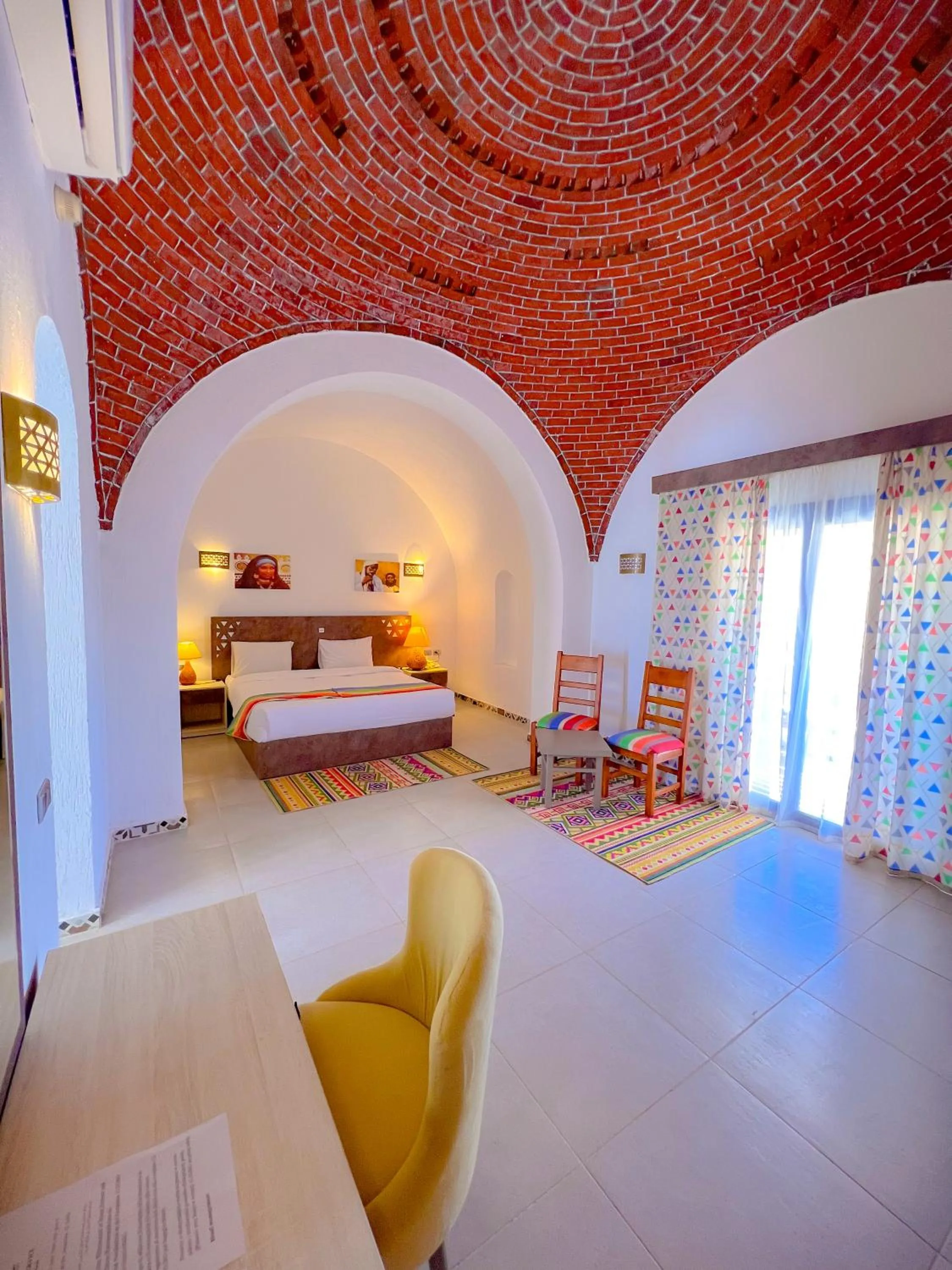 Bedroom, Bed in Beach safari nubian resort