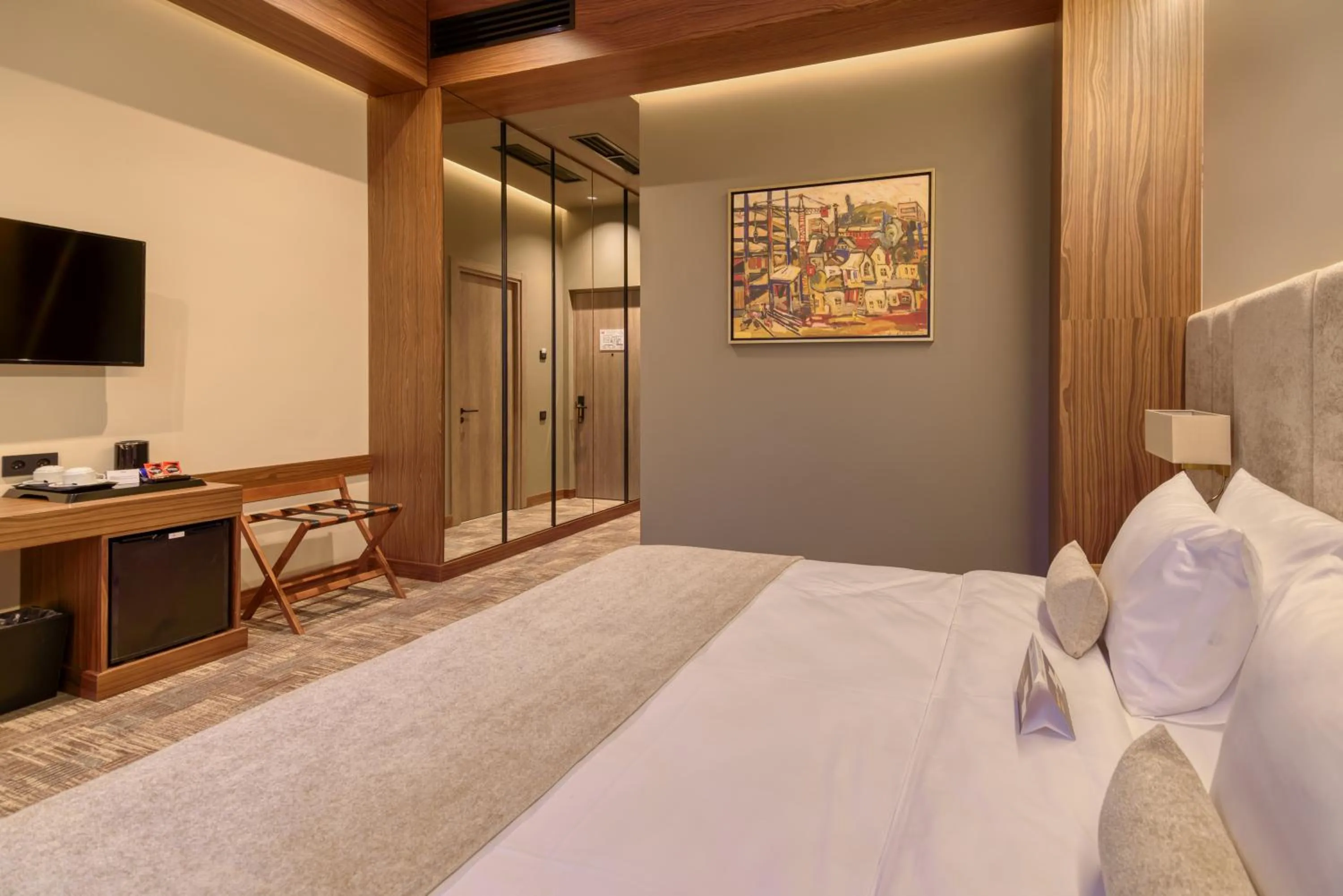 Bed in Hayasa Hotel Yerevan