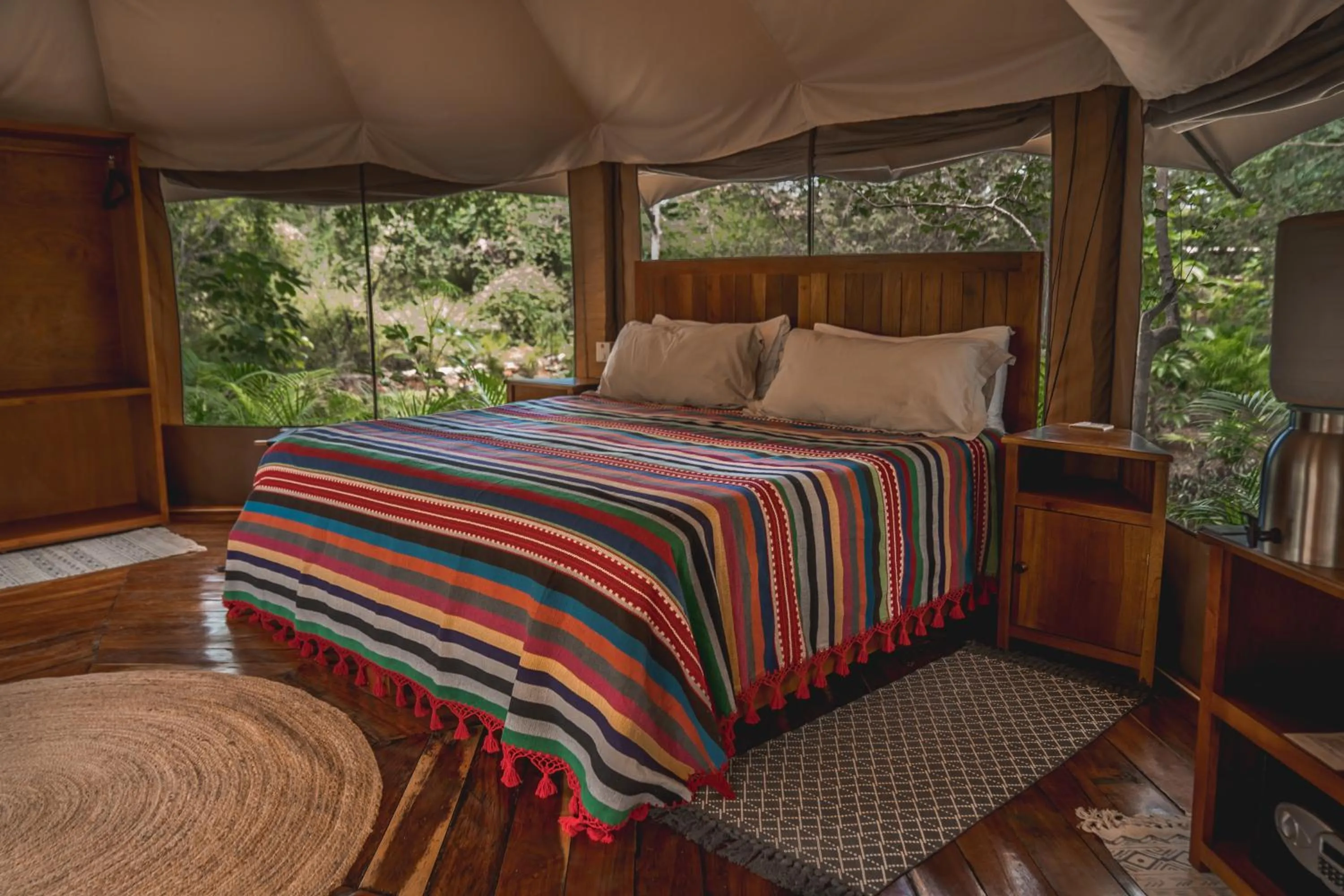 Bed in Destino Mío Mayan Jungle Retreat