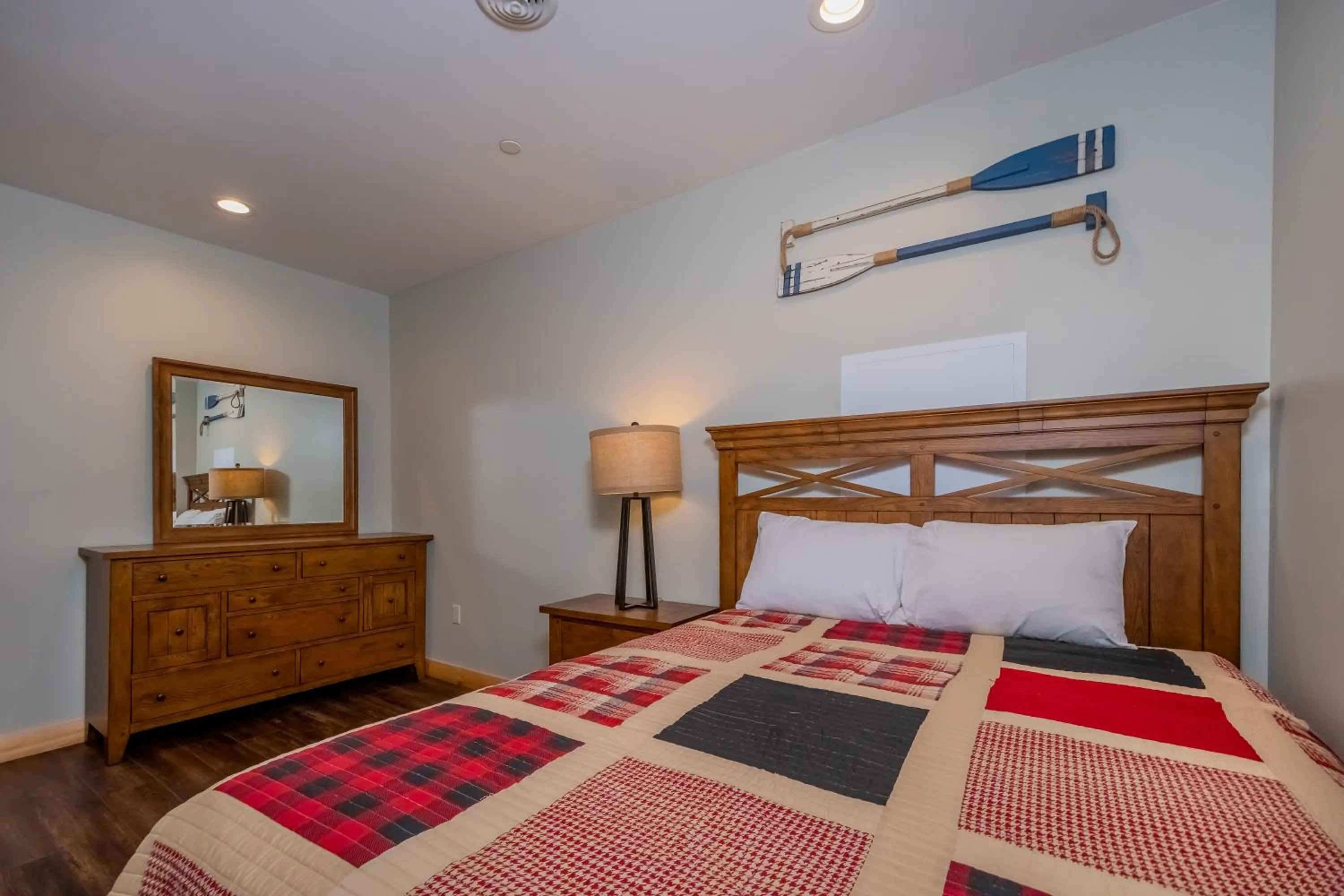 Property building, Bed in CJs Mountain Lodge