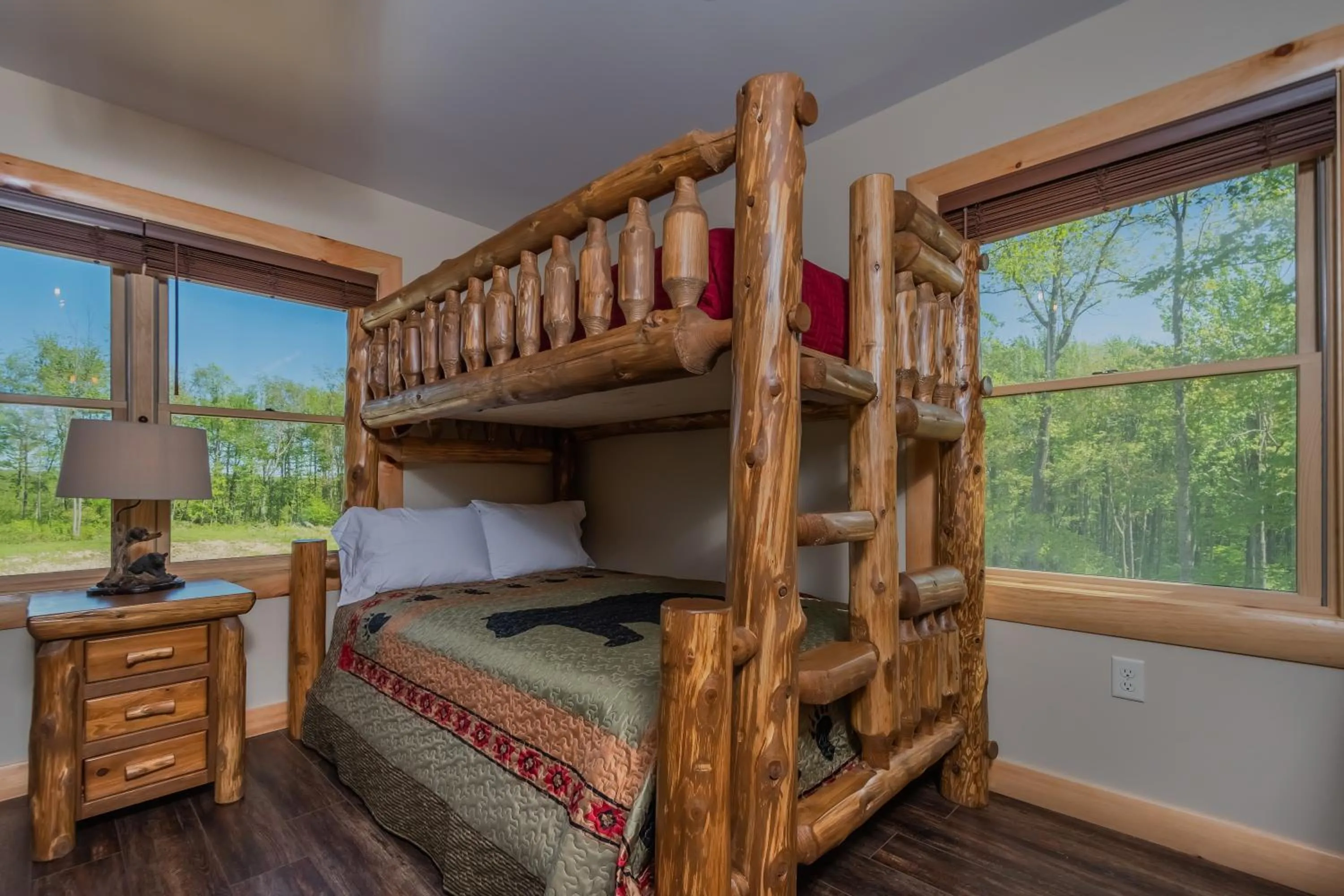 Property building, Bed in CJs Mountain Lodge