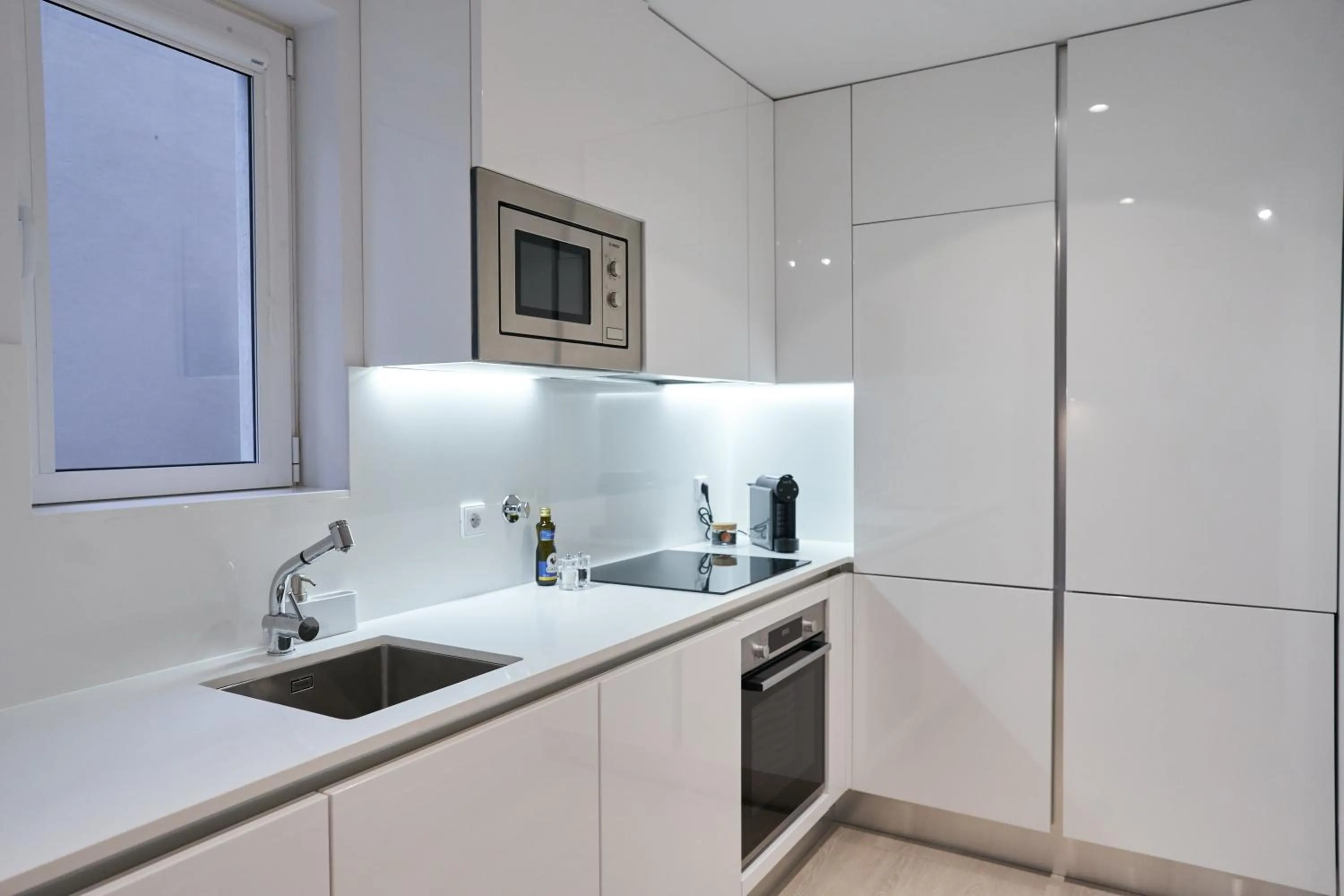 Kitchen or kitchenette in Les Deux Mariettes Apartments & Suites