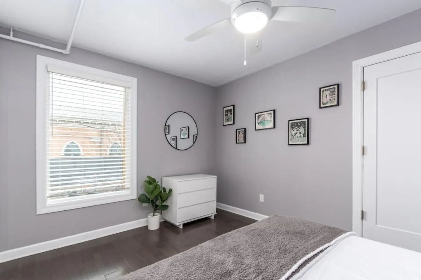 Bedroom, Bed in Soaring 2-Bedroom Parkside Loft Walkable to it All