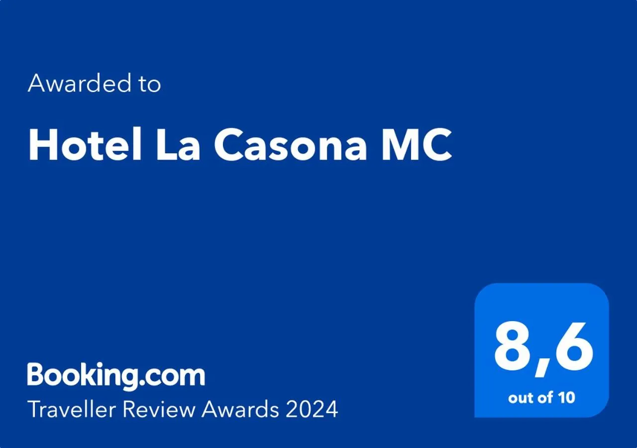 Certificate/Award in Hotel La Casona MC