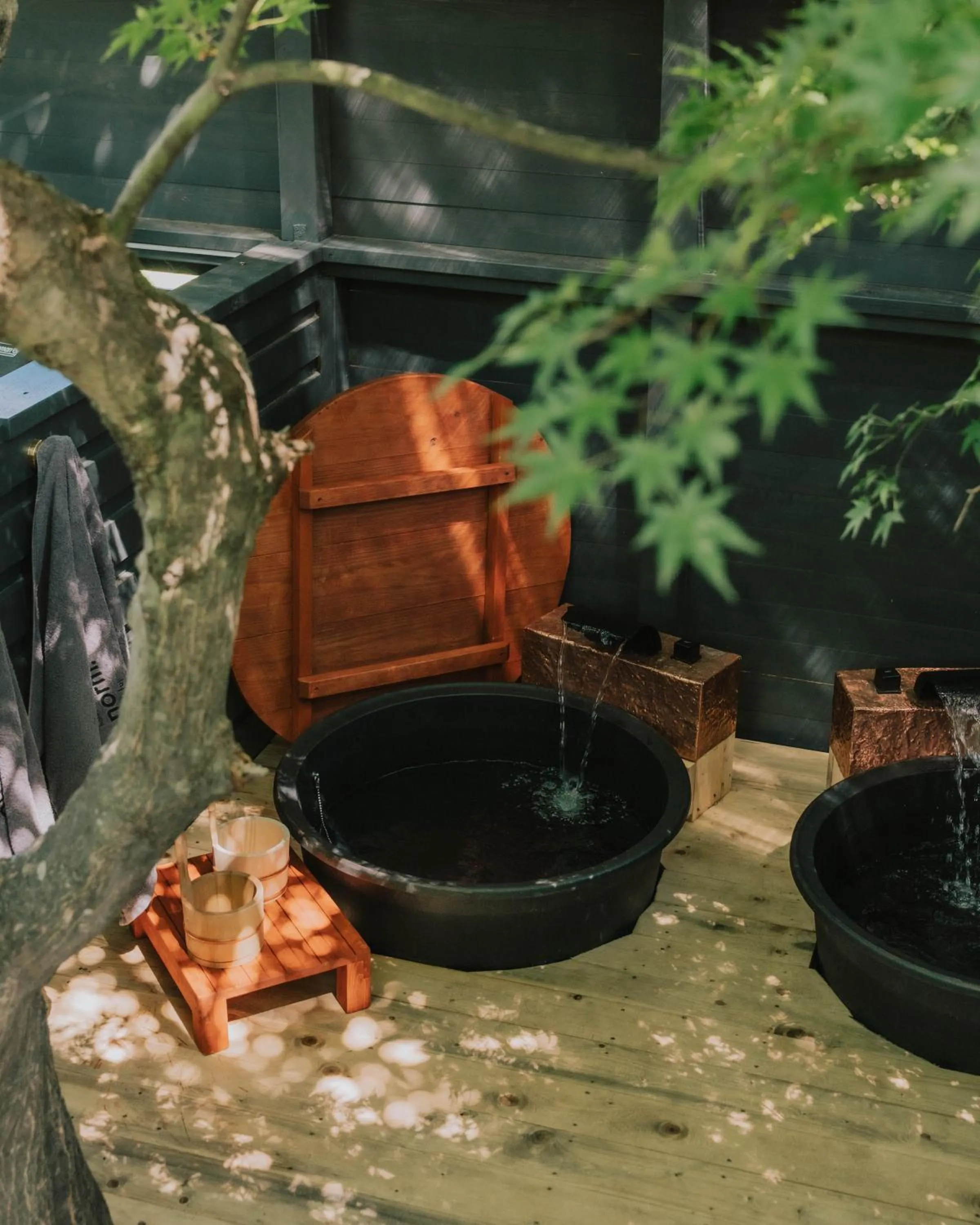 Open Air Bath in hotel norm. fuji