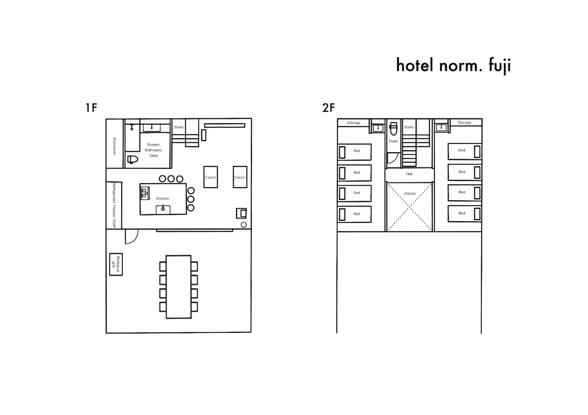 Floor plan in hotel norm. fuji