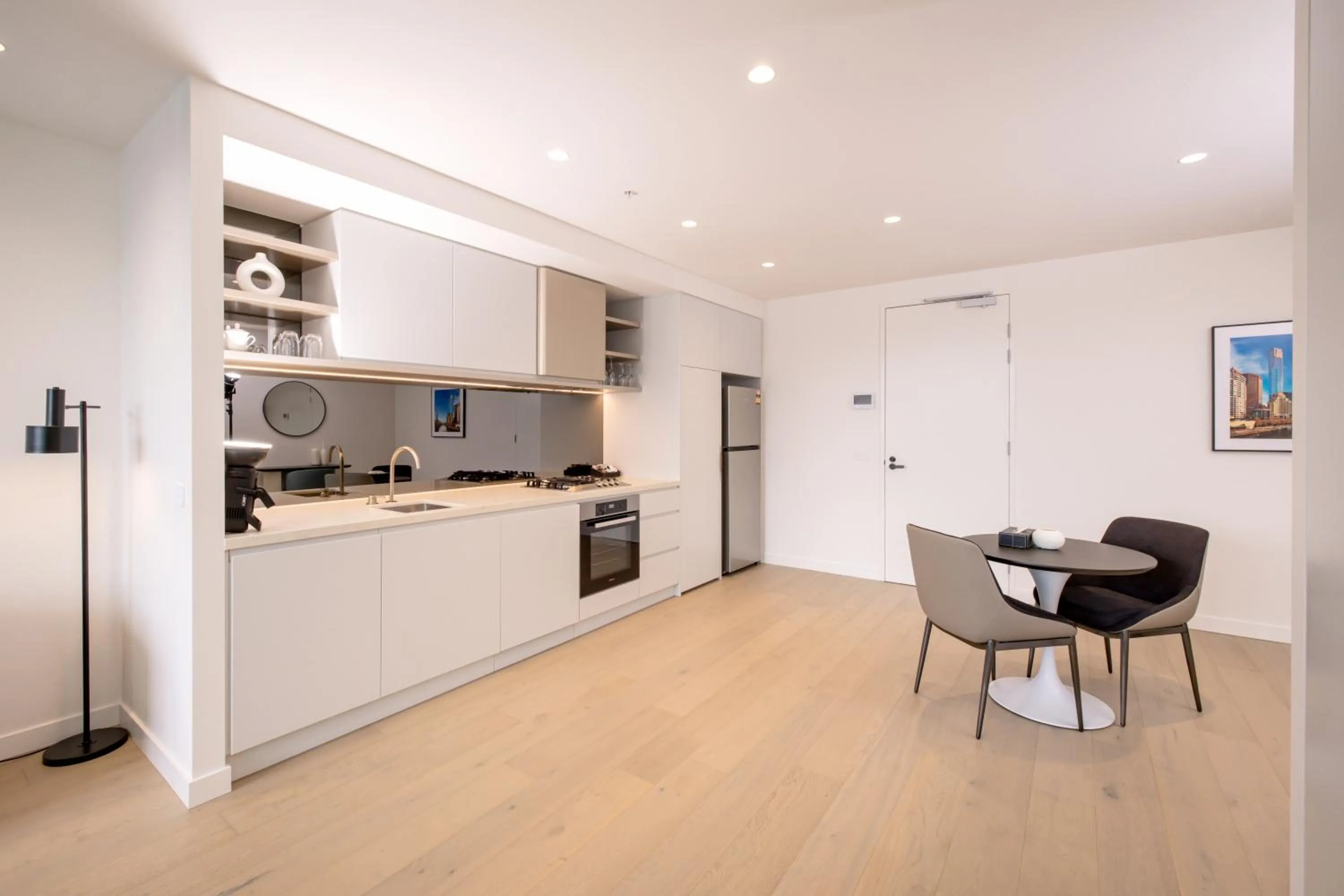 Kitchen or kitchenette in The Marker Apartments Melbourne