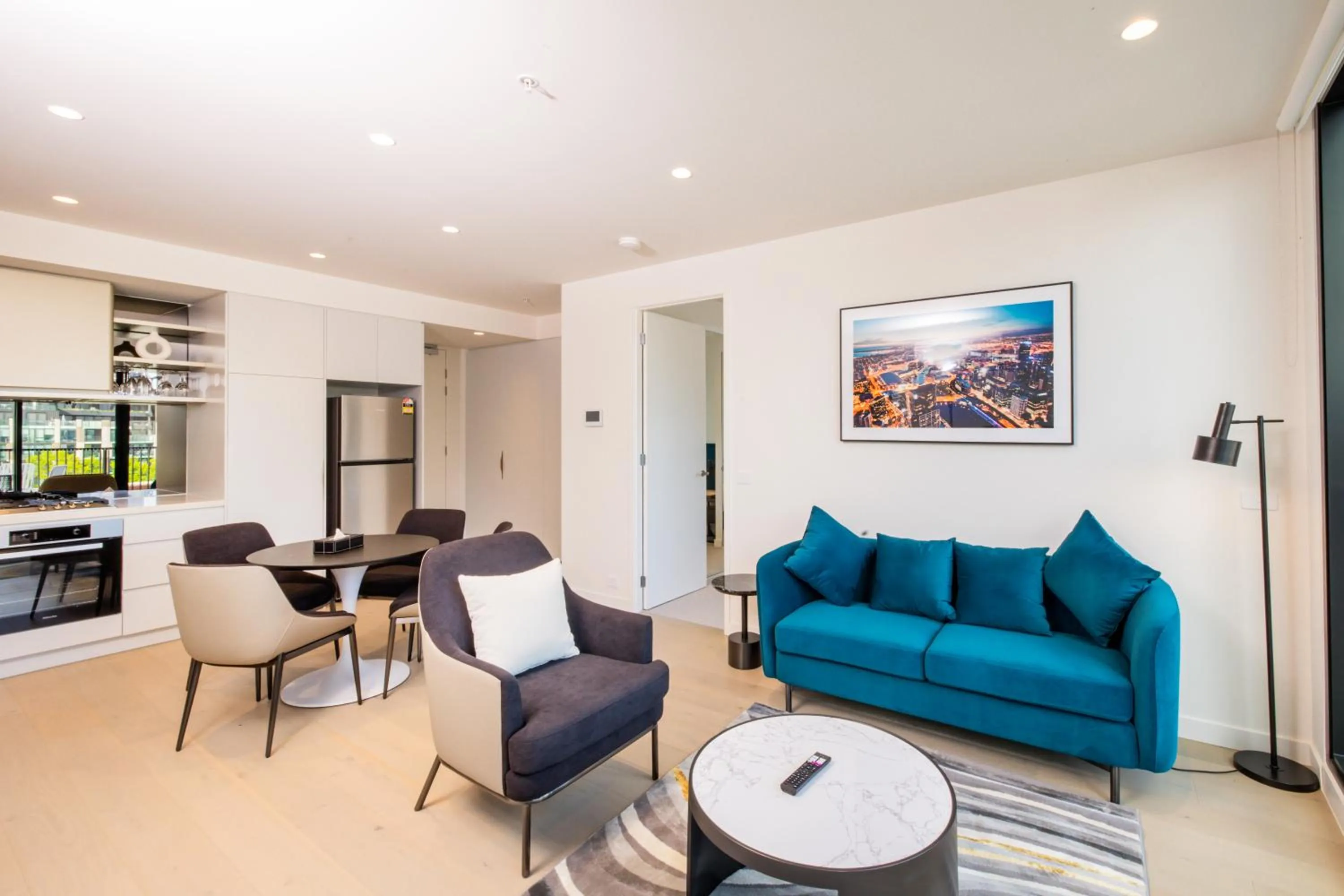 Living room in The Marker Apartments Melbourne