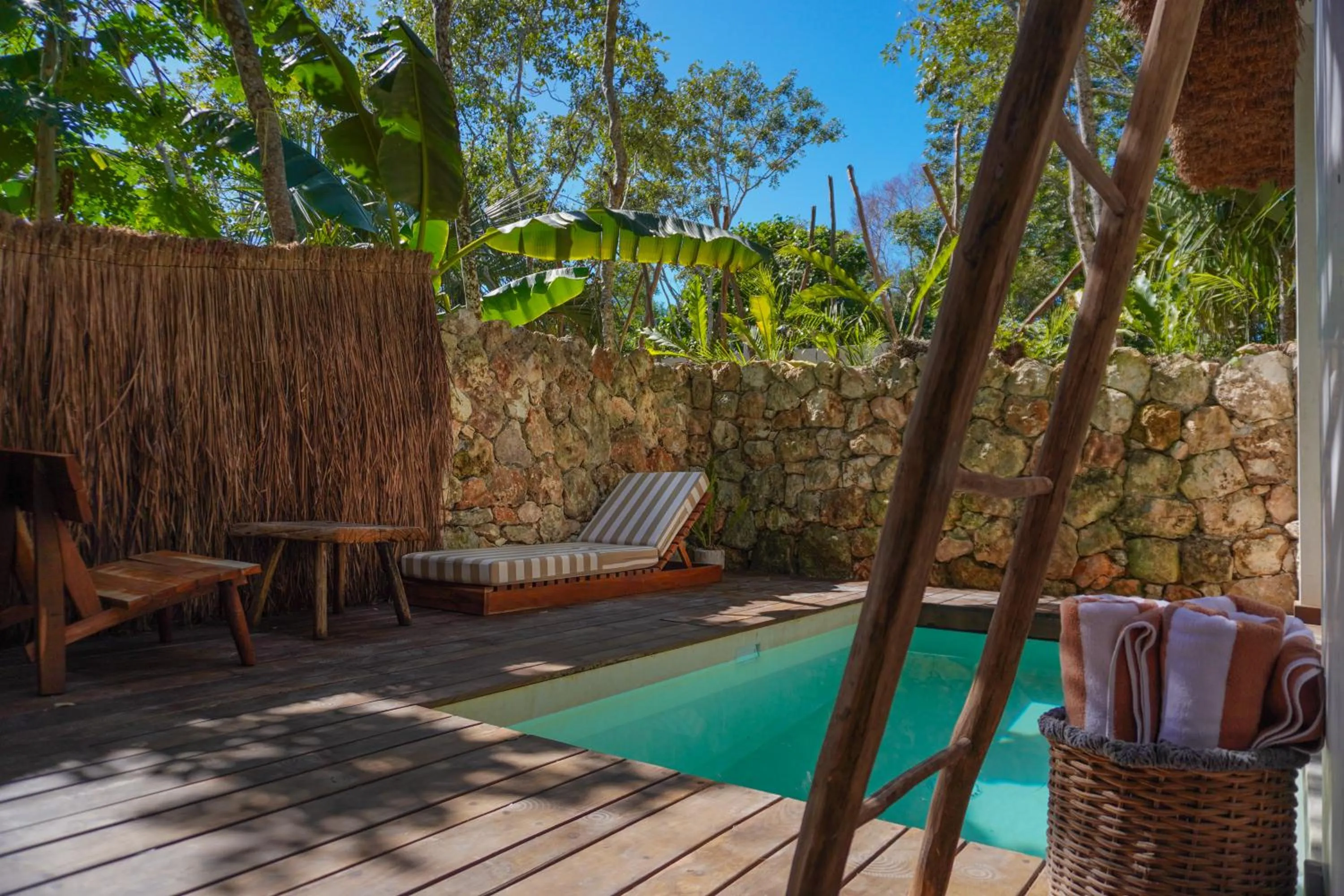 Pool view in Naya Bacalar Lagoon Front Hotel