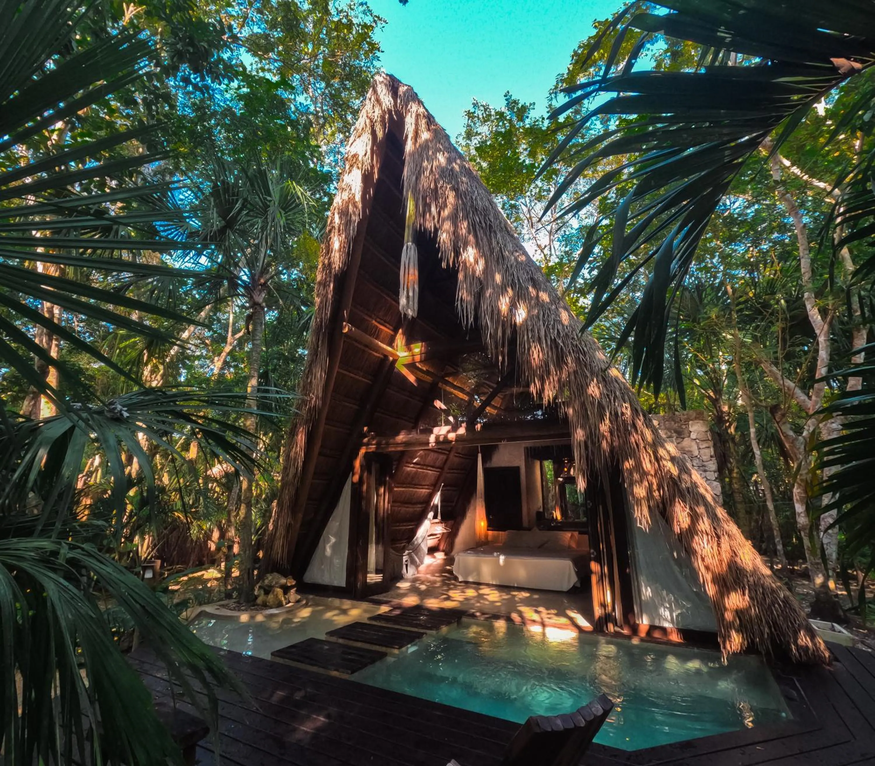 Garden view in Naya Bacalar Lagoon Front Hotel