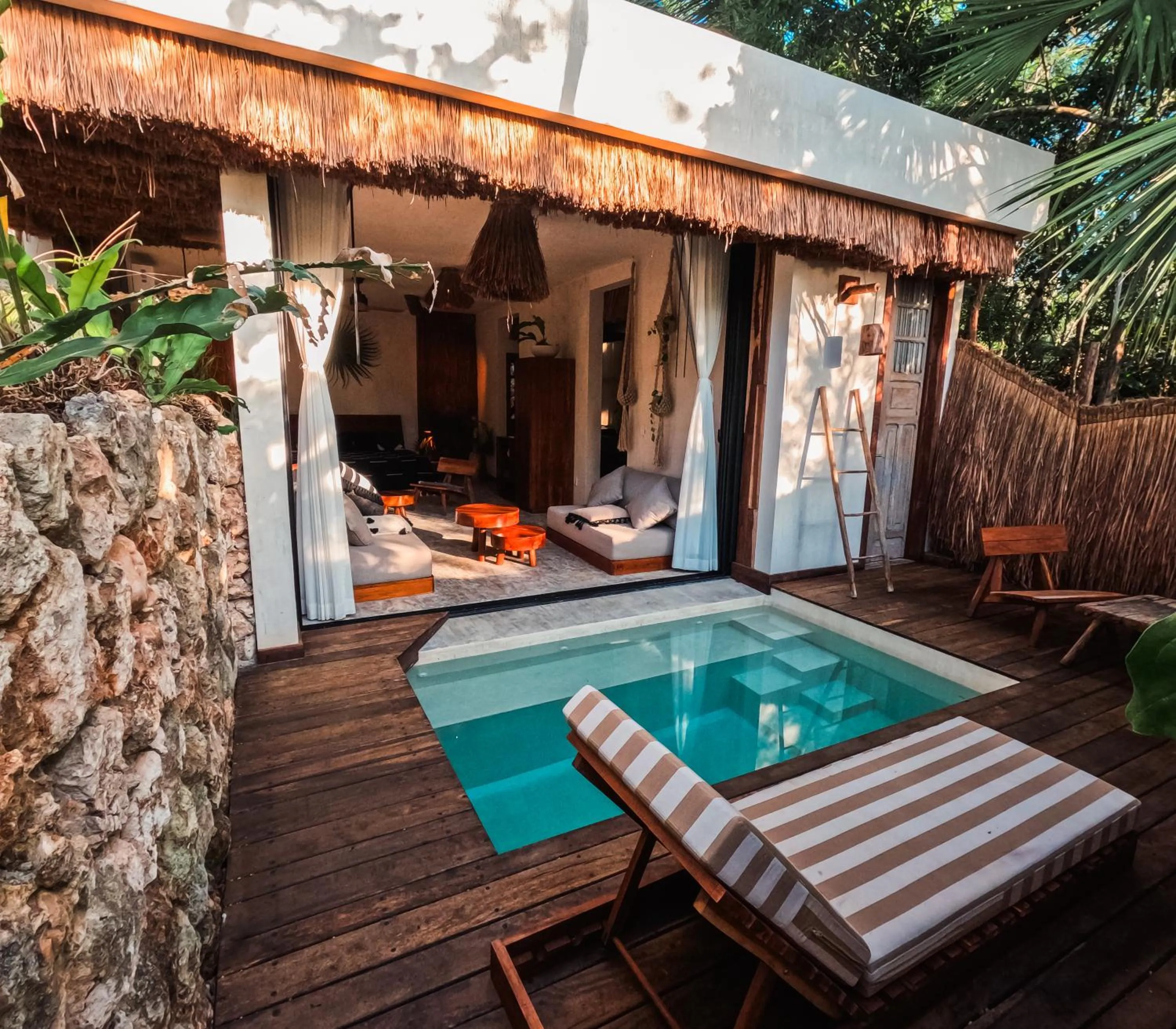 Pool view in Naya Bacalar Lagoon Front Hotel