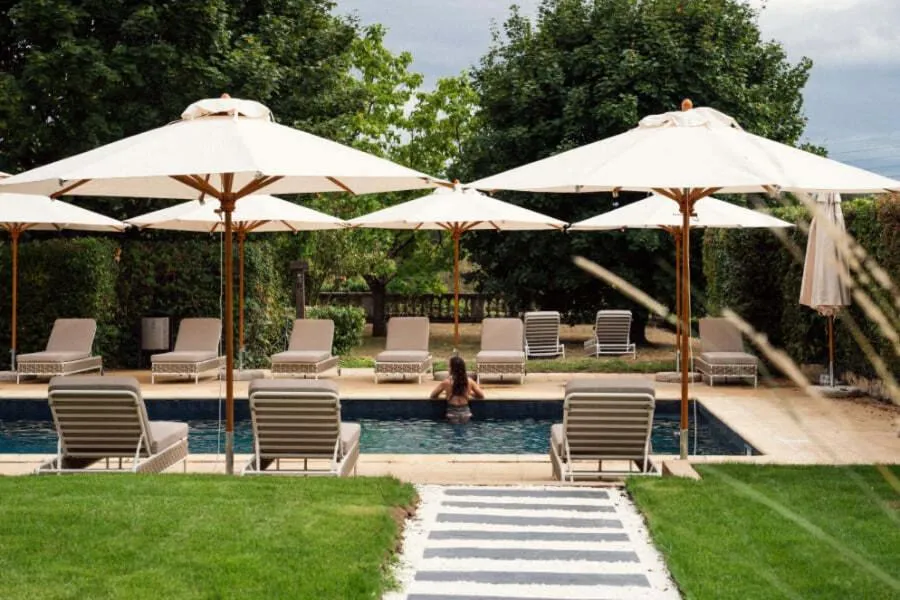 Pool view in Château de Noizay - ChâteauZen