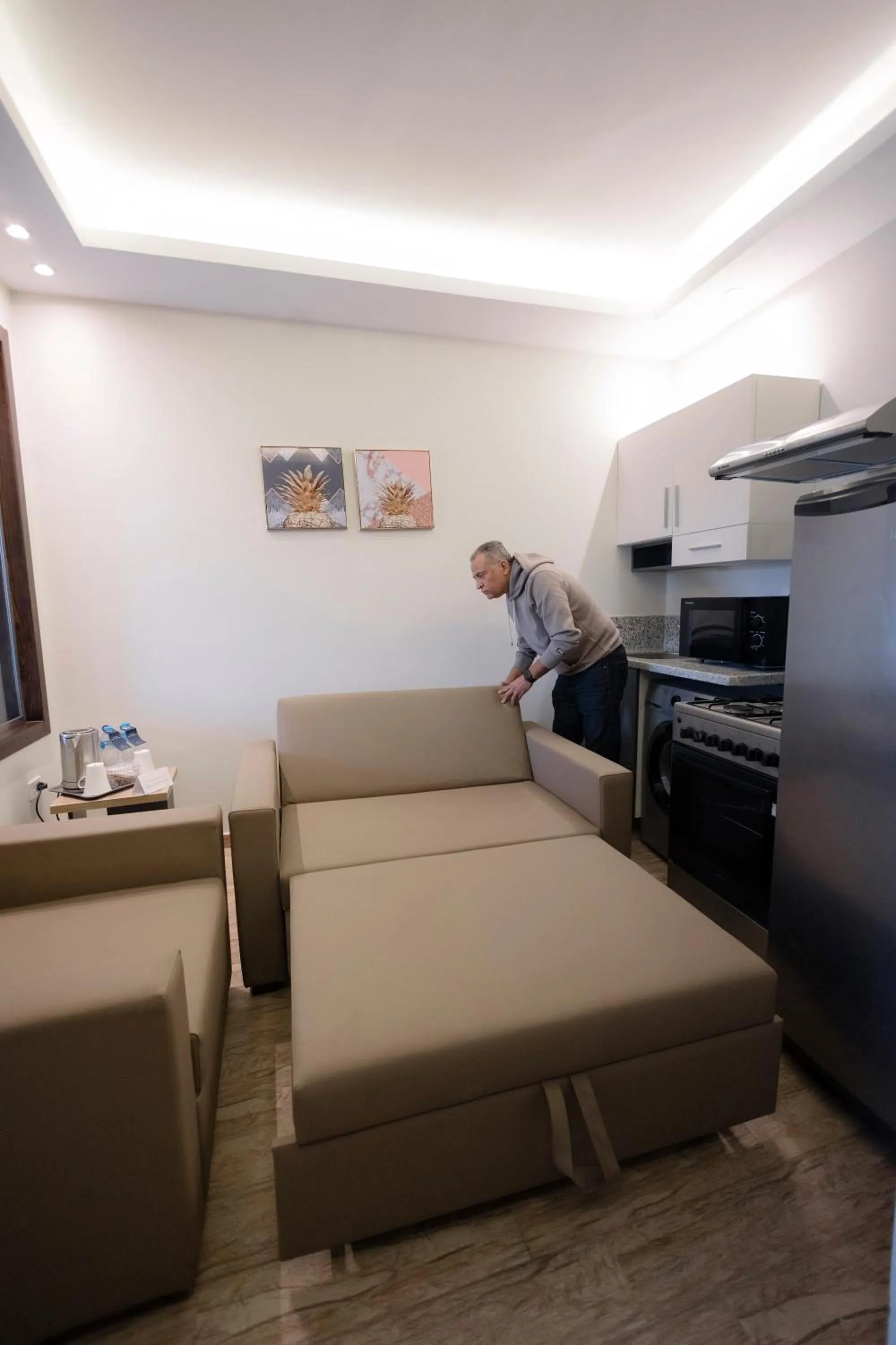 Seating area in Royal Inn Residence New Cairo