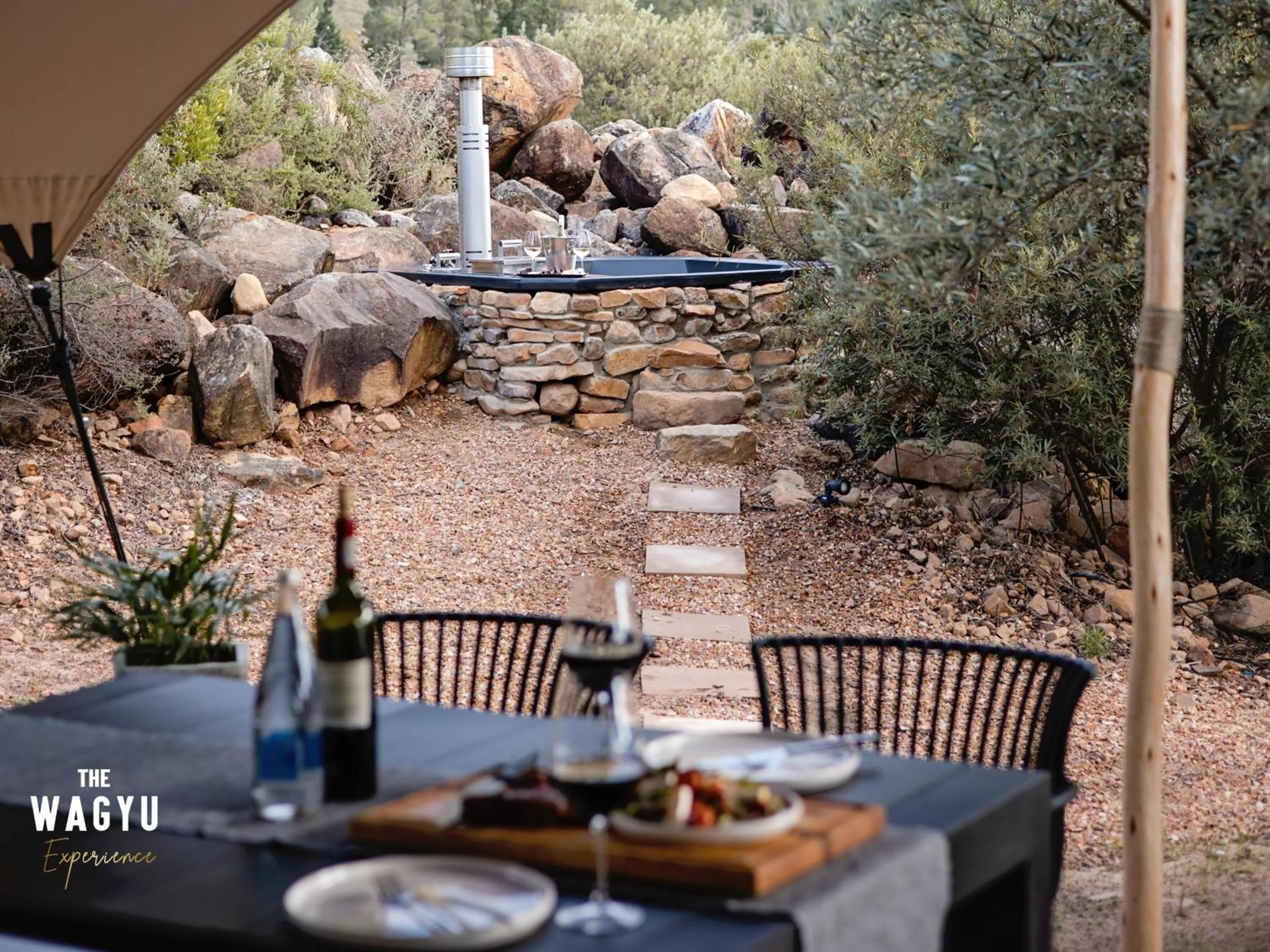 Hot Tub in Wagyu Mountain Lodge