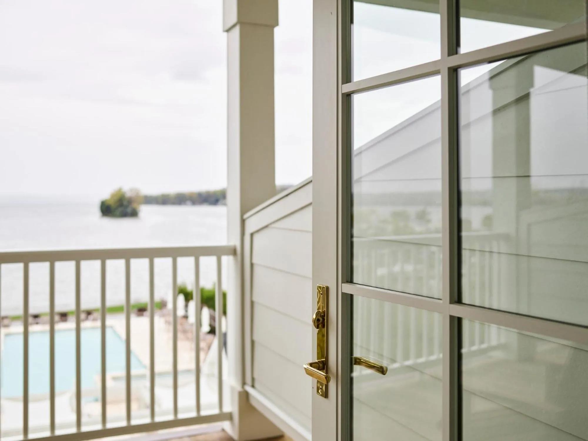 Pool view in The Lake House on Canandaigua