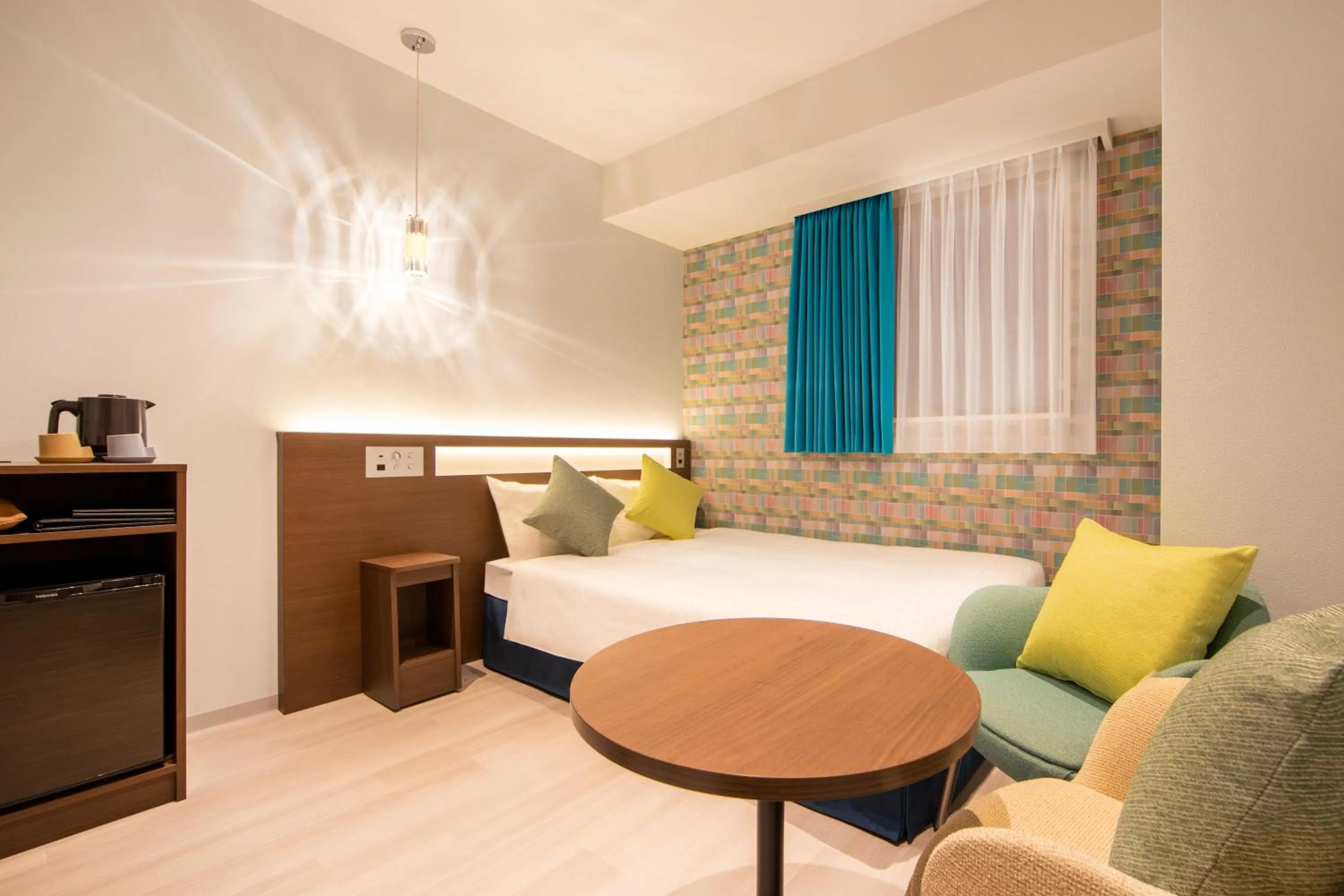 Bed in karaksa hotel colors Tokyo Yaesu