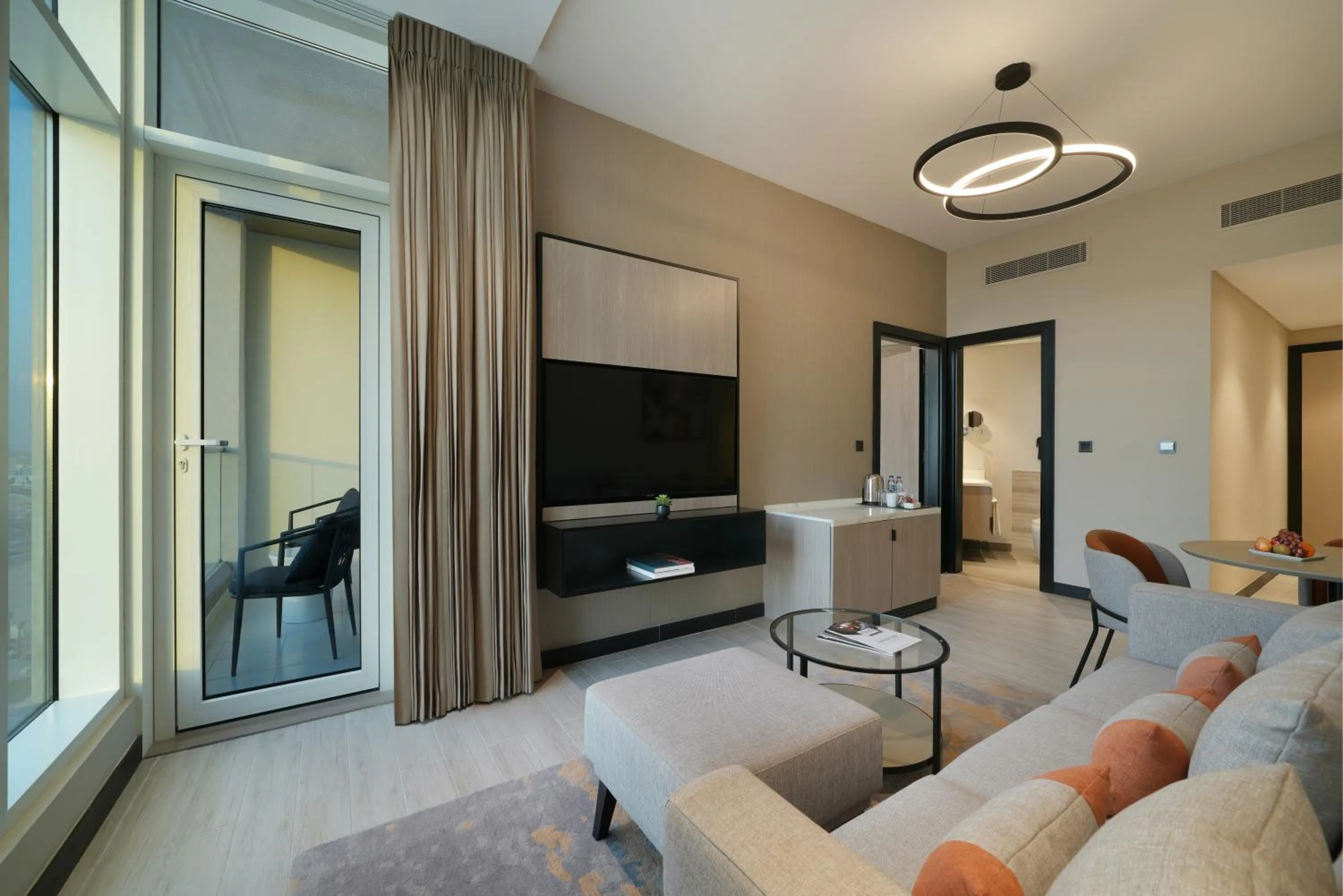 TV and multimedia in DAMAC Hills 2 Hotel, an Edge by Rotana Hotel