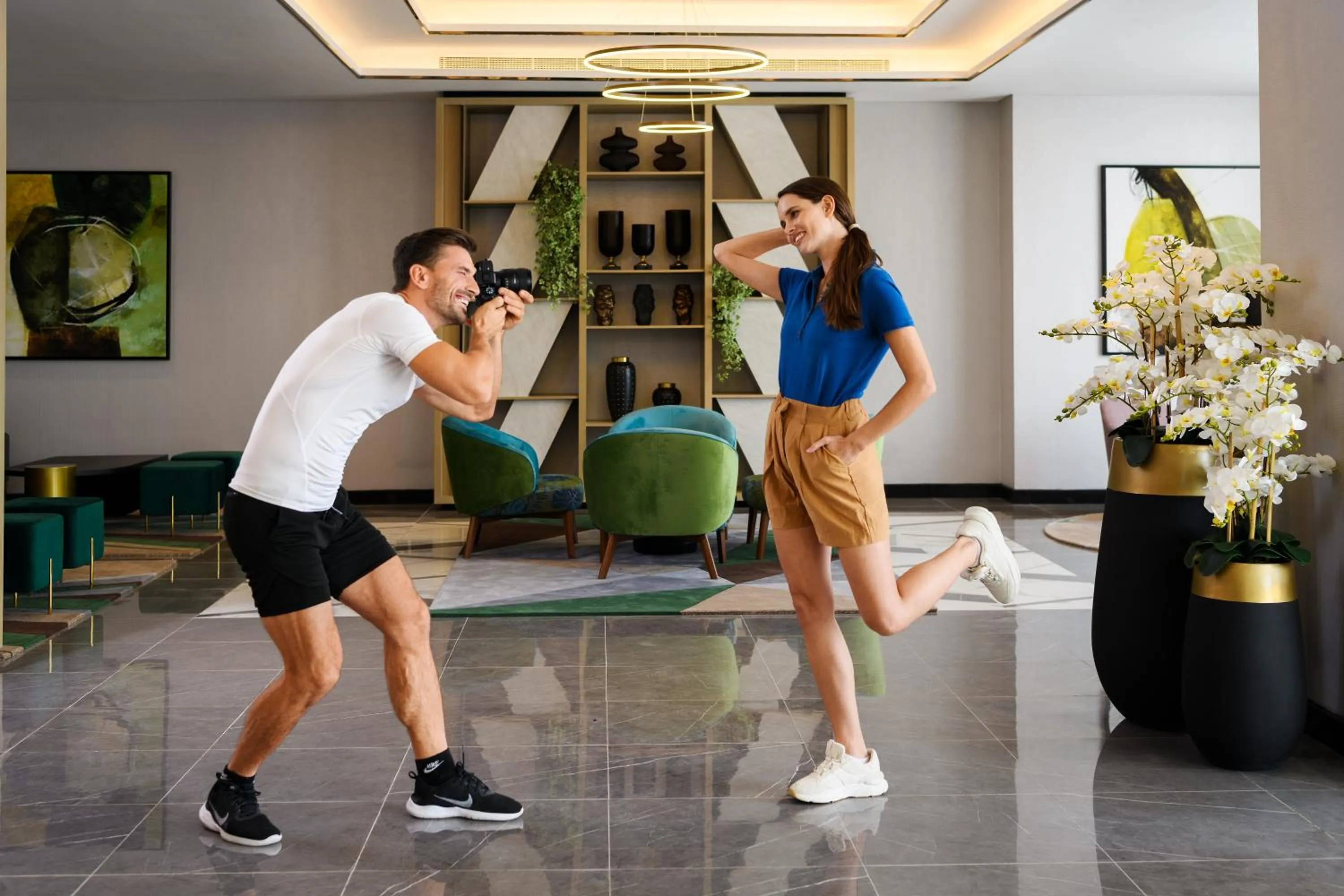 Lobby or reception in DAMAC Hills 2 Hotel, an Edge by Rotana Hotel