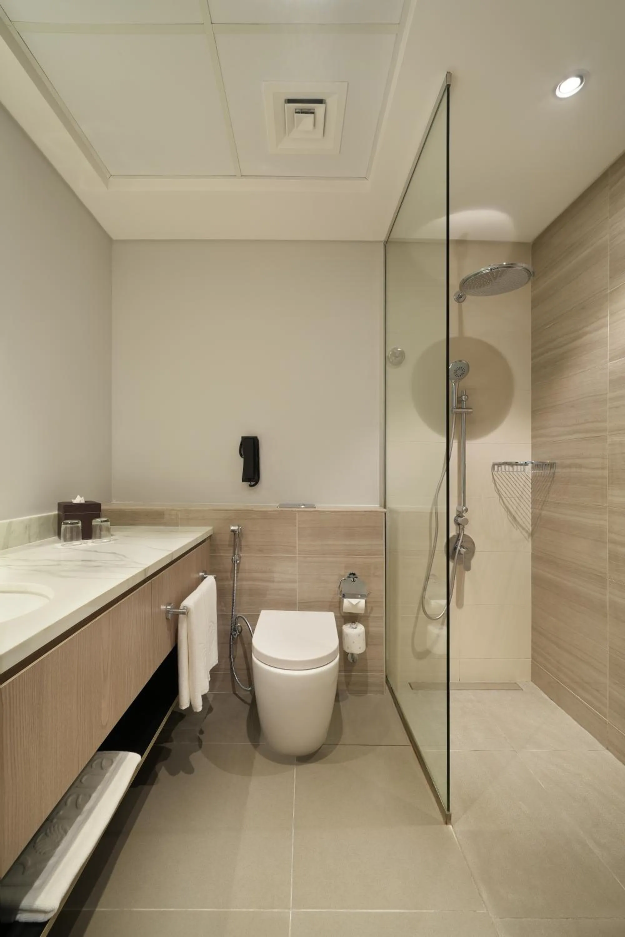 Bathroom in DAMAC Hills 2 Hotel, an Edge by Rotana Hotel