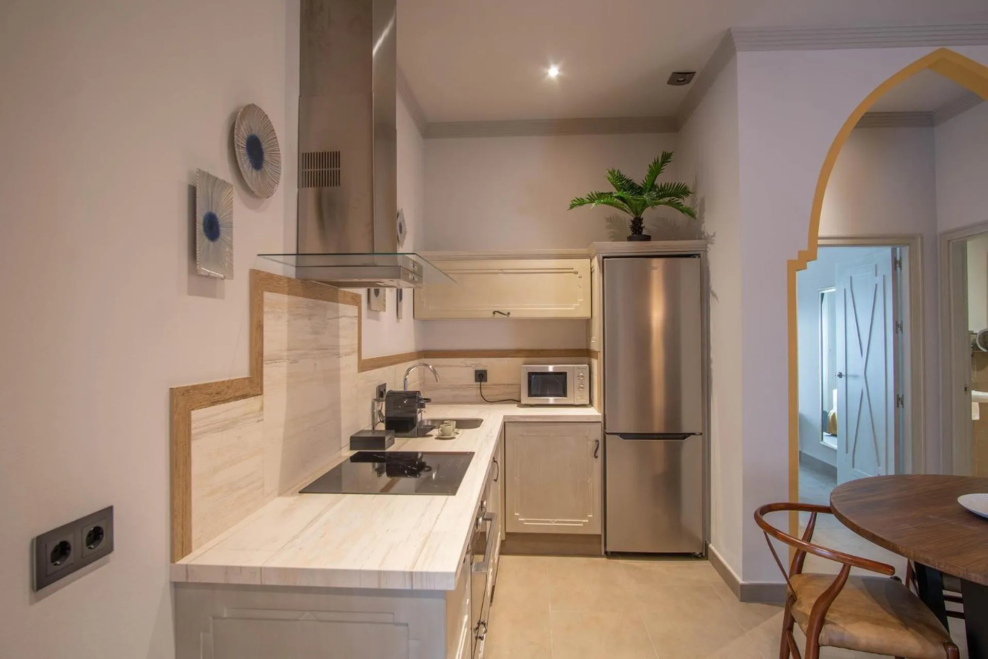 Kitchen or kitchenette in Apartamentos Turísticos La Baílla