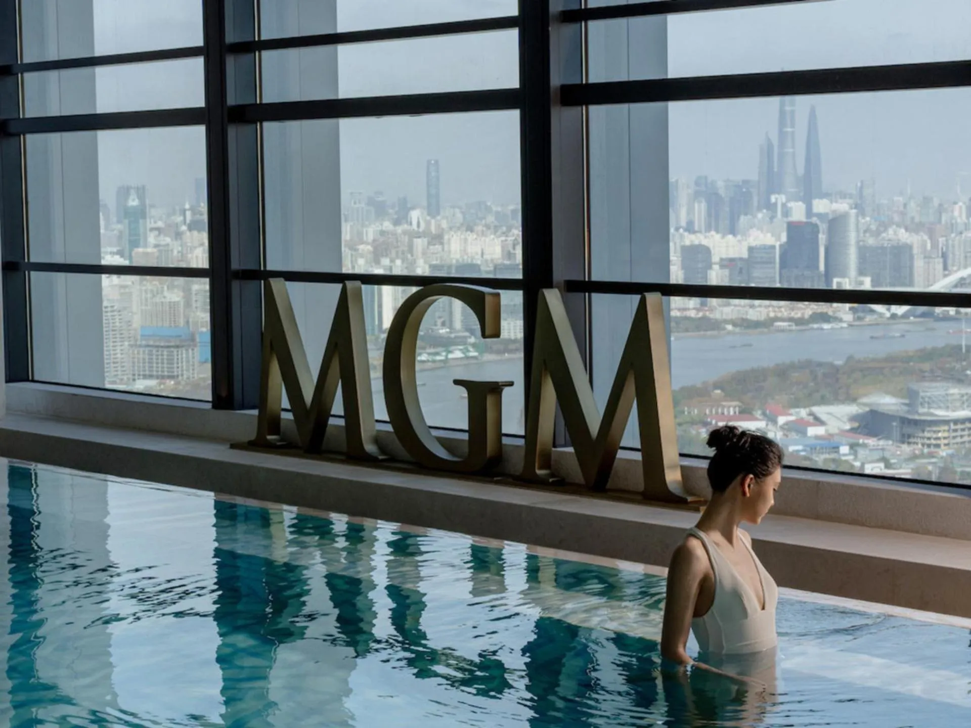 Swimming pool in MGM Shanghai West Bund