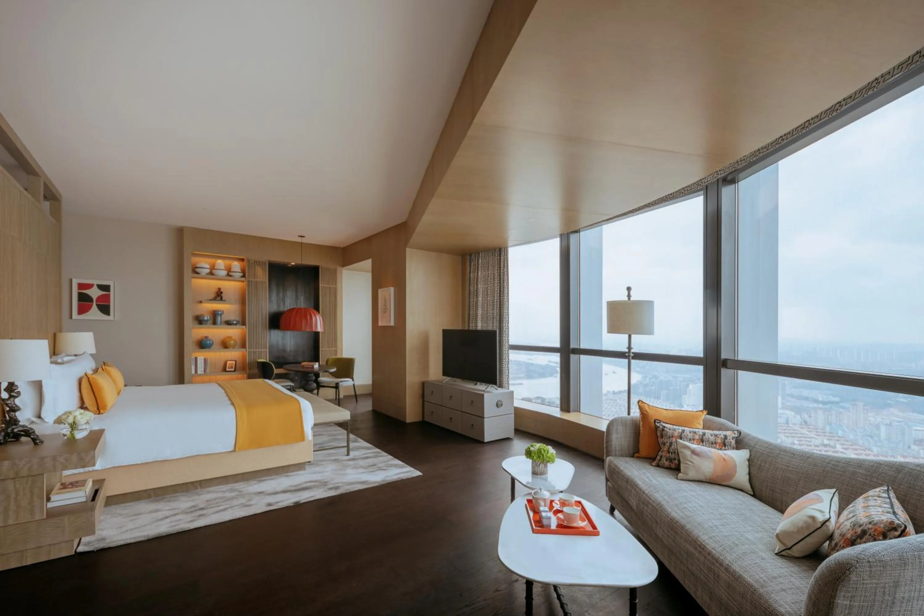 Photo of the whole room, Bed in MGM Shanghai West Bund