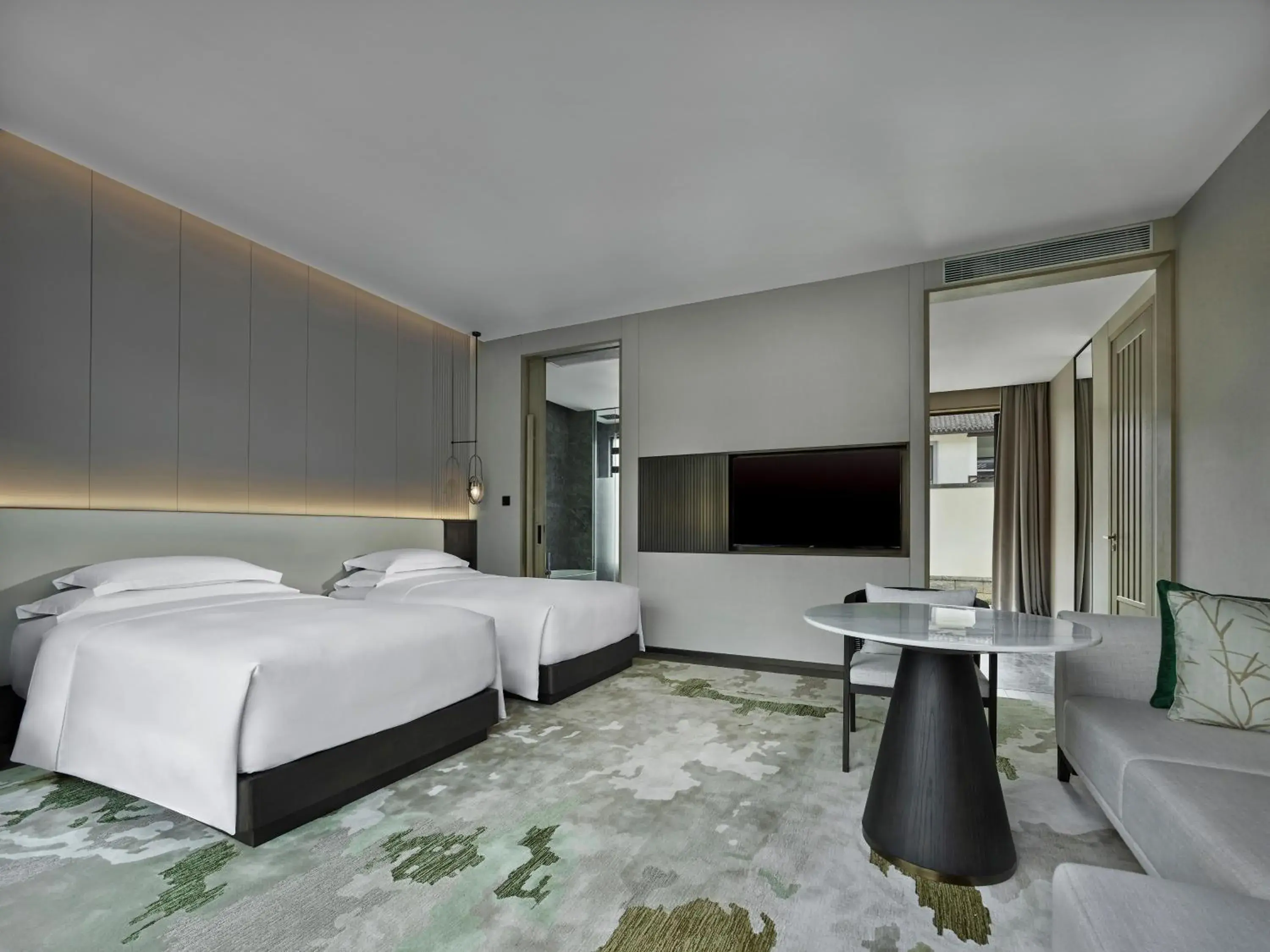 Deluxe Courtyard Twin Room in HOMM Huzhou Xisai Shan Deluxe Courtyard Twin Room in HOMM Huzhou Xisai Shan