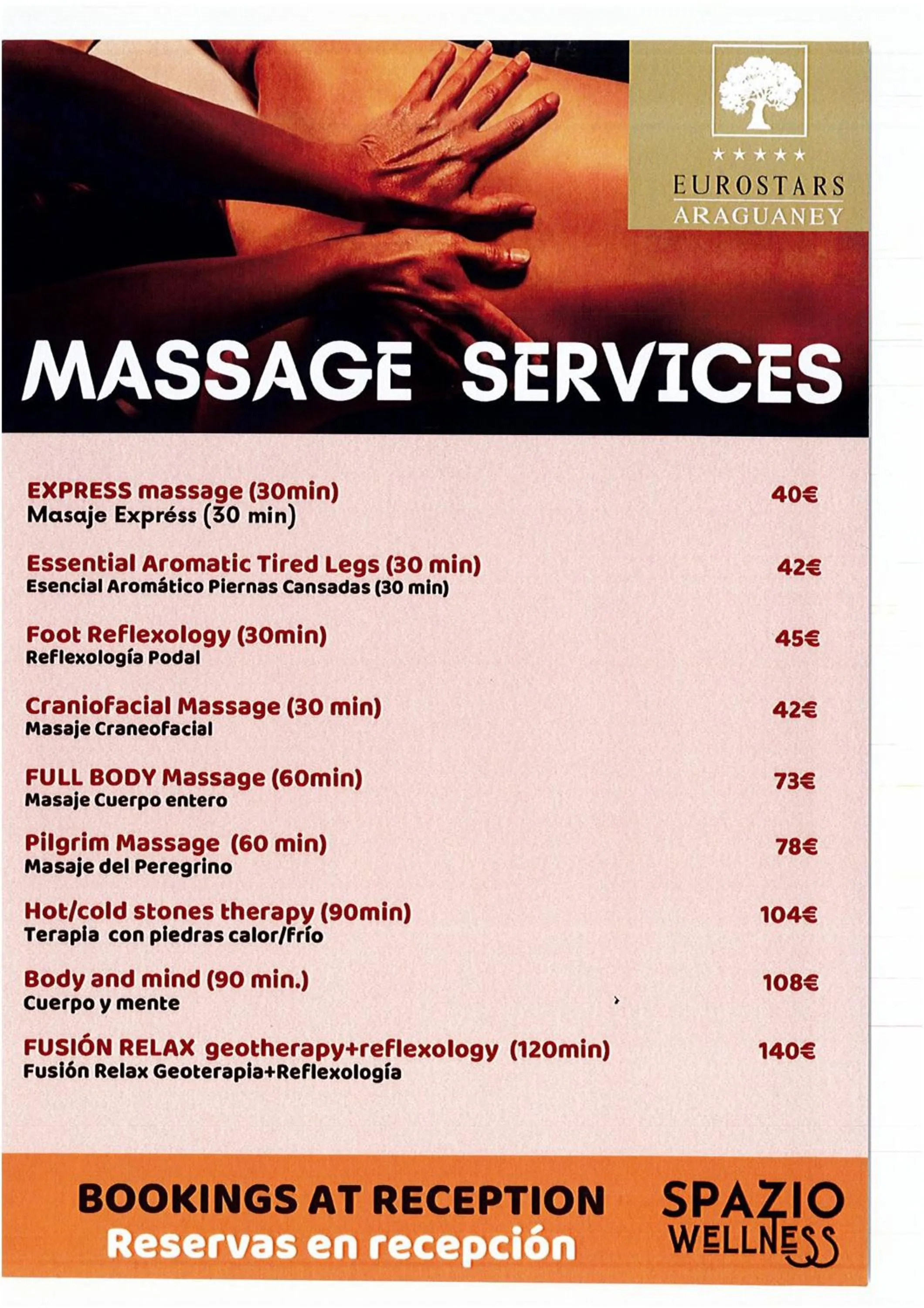 Massage in Eurostars Araguaney