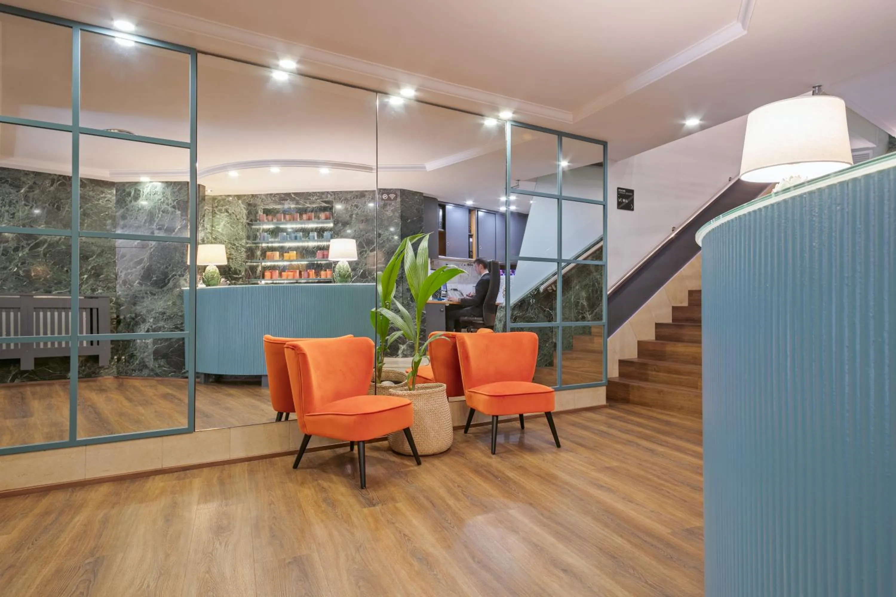 Lobby or reception in Hotel Acta Azul Barcelona