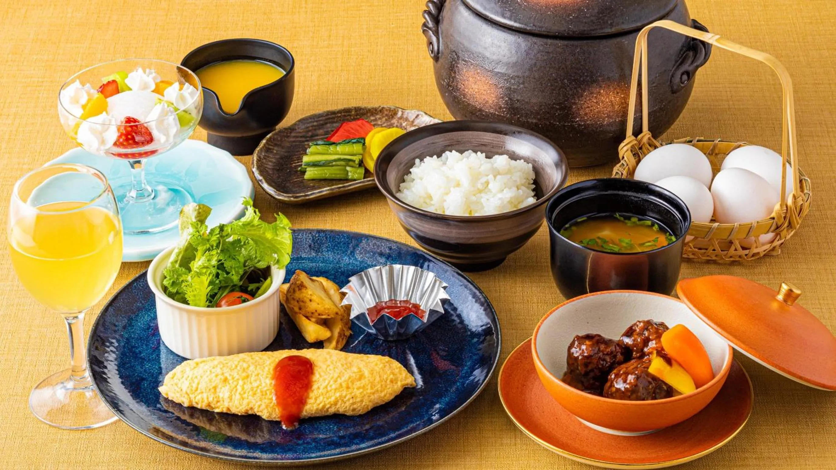 Food and drinks in Kyukamura Retreat-Azumino-Hotel