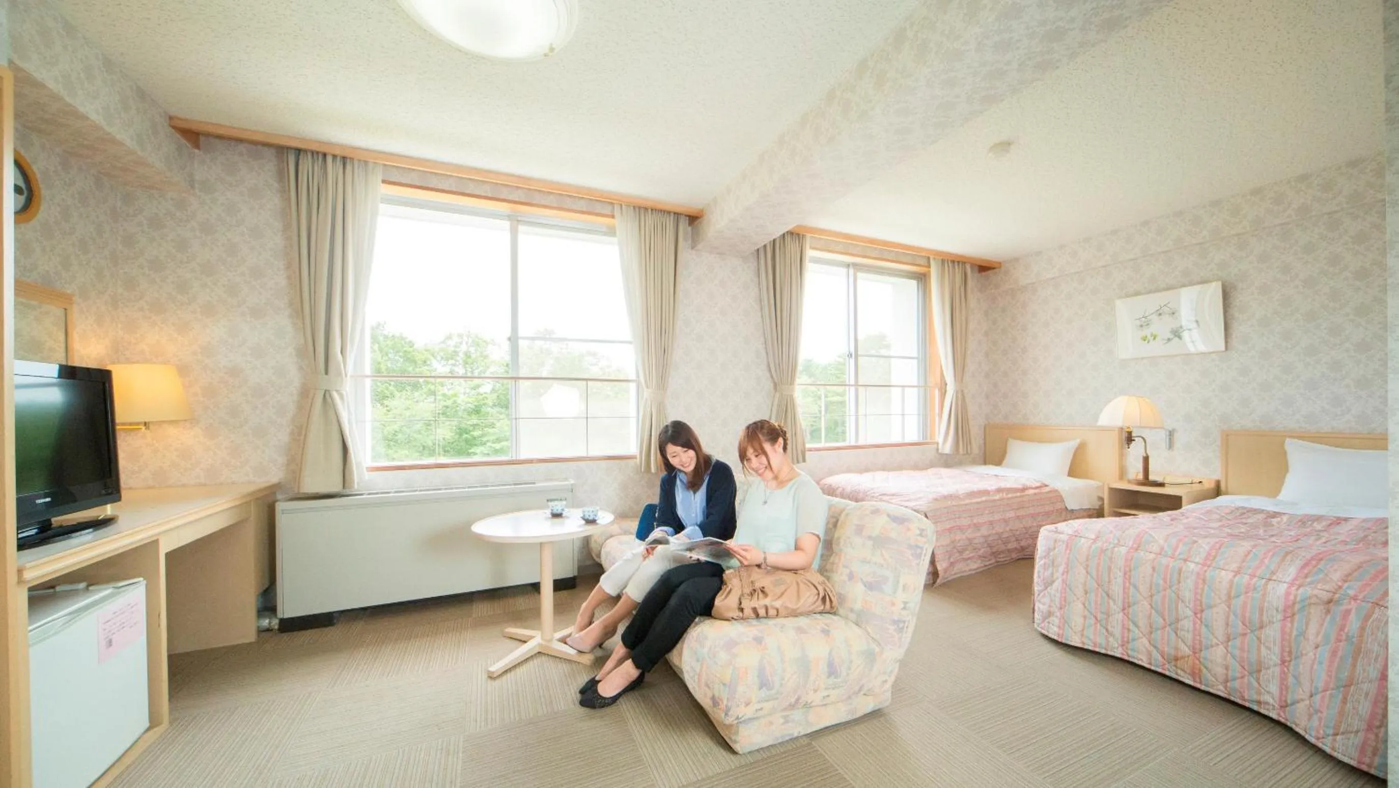 Bed in Kyukamura Rikuchu-Miyako