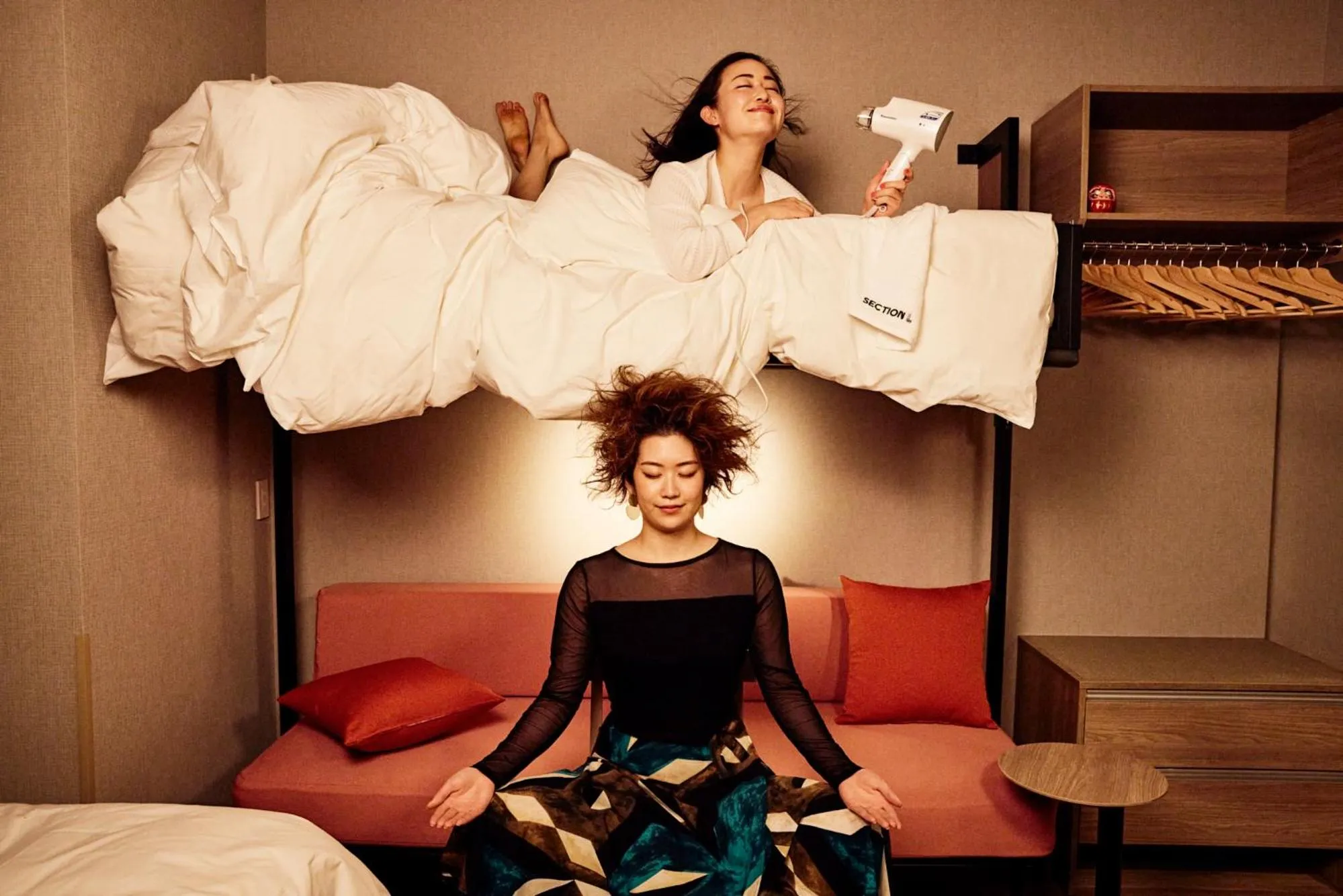 People, Bed in Section L Hatchobori