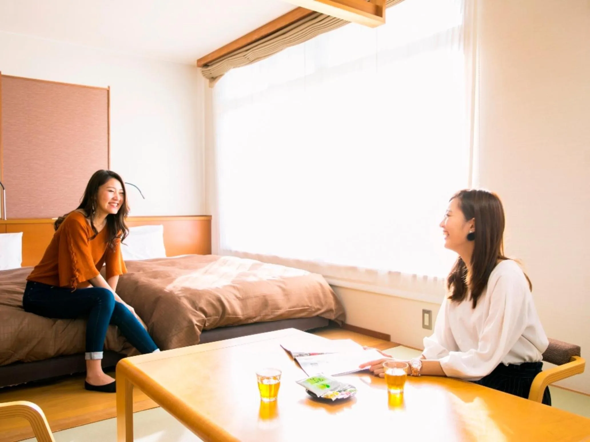 Bed in Kyukamura Irago