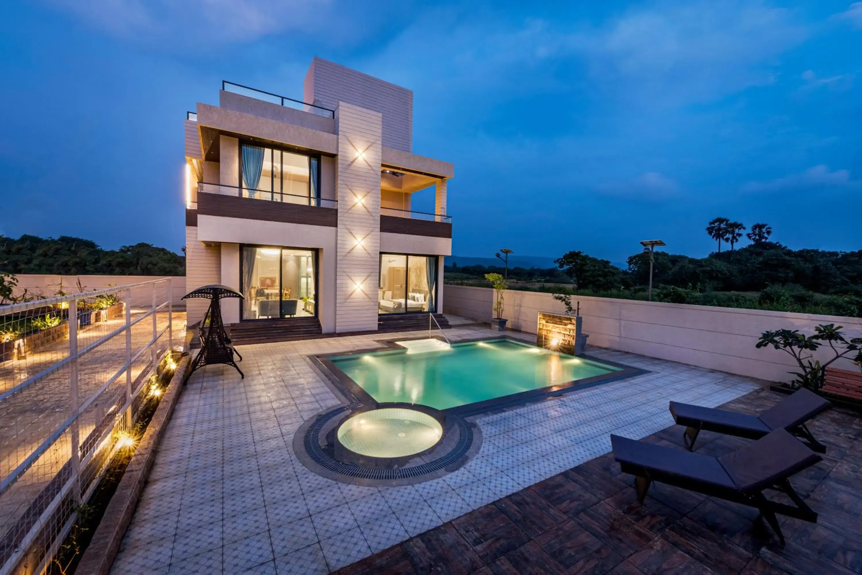 SaffronStays Nishta - 4BR pet-friendly villa with pool, turf, gazebo & terrace BBQ views in Alibaug SaffronStays Nishta - 4BR pet-friendly villa with pool, turf, gazebo & terrace BBQ views in Alibaug