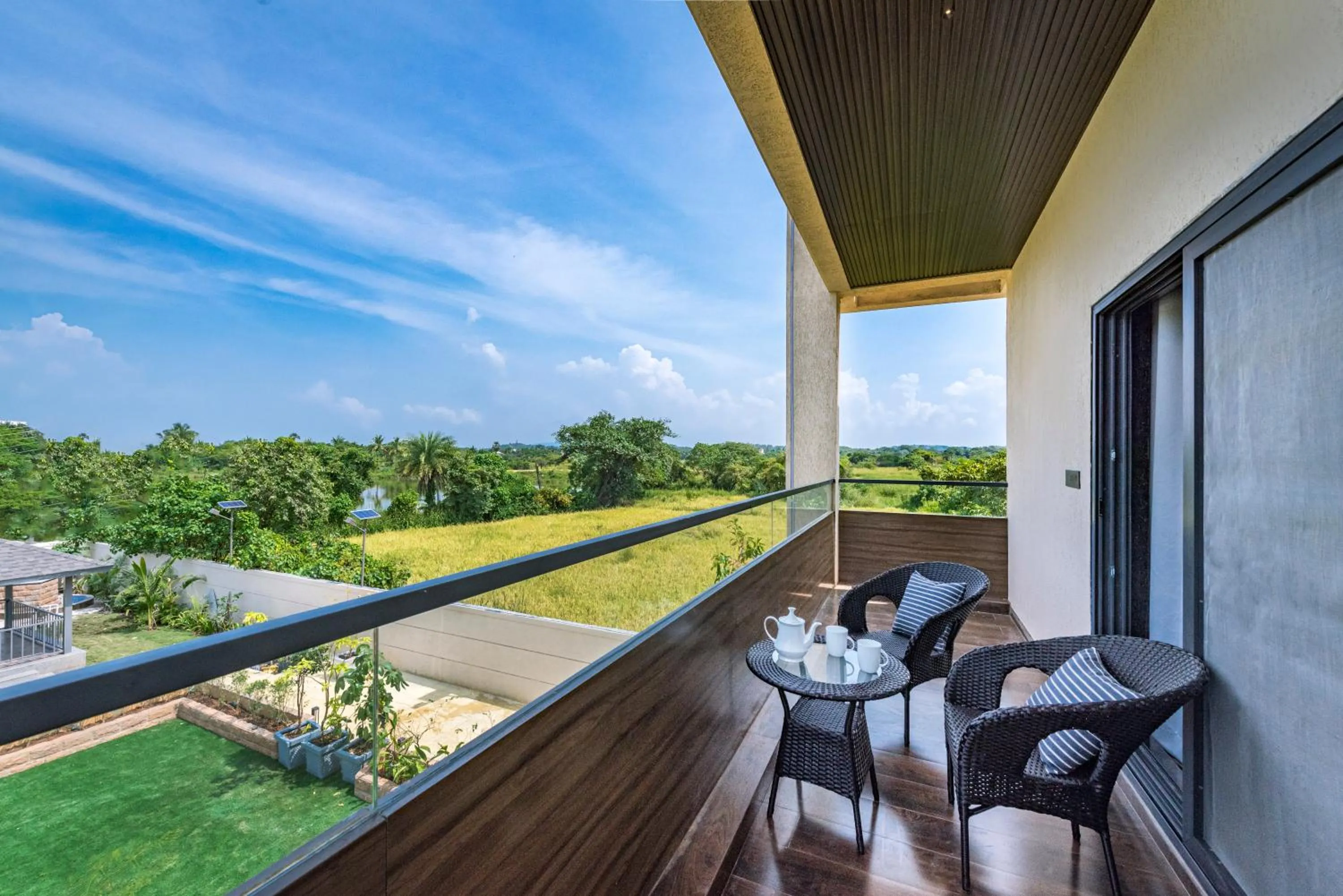 SaffronStays Nishta - 4BR pet-friendly villa with pool, turf, gazebo & terrace BBQ views in Alibaug