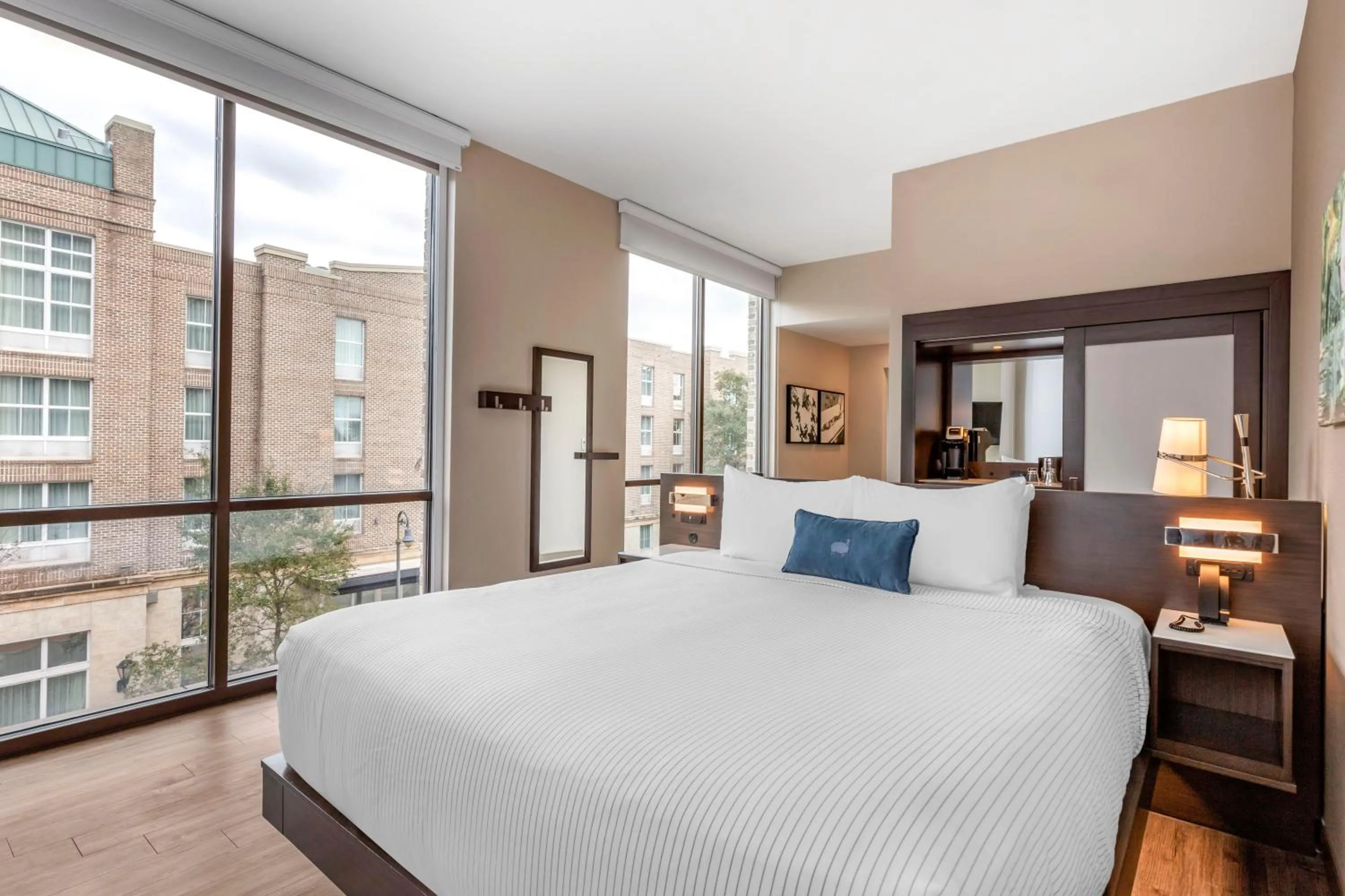 Bed in Cambria Hotel Savannah Downtown Historic District