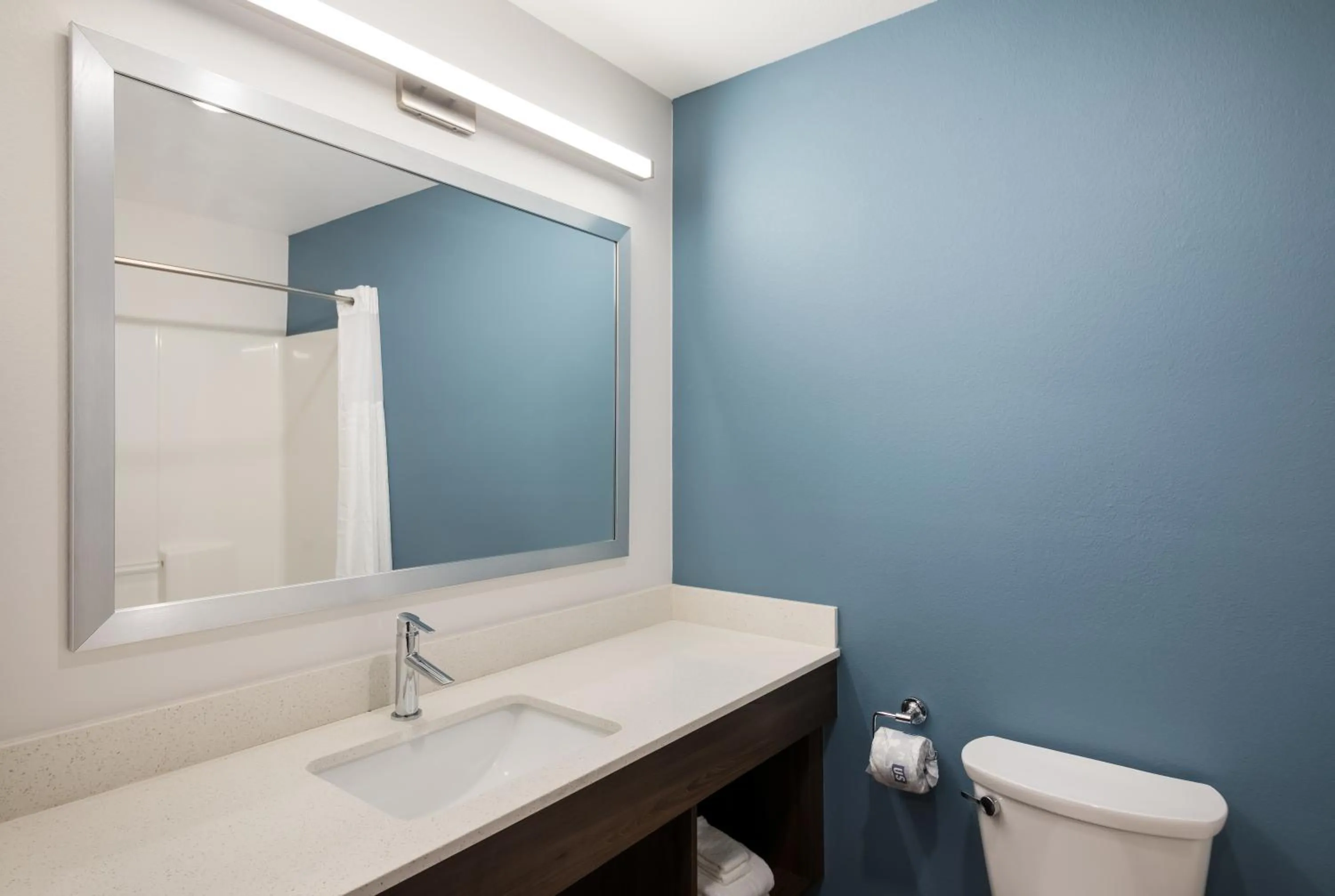 Bathroom in WoodSpring Suites Austin Central