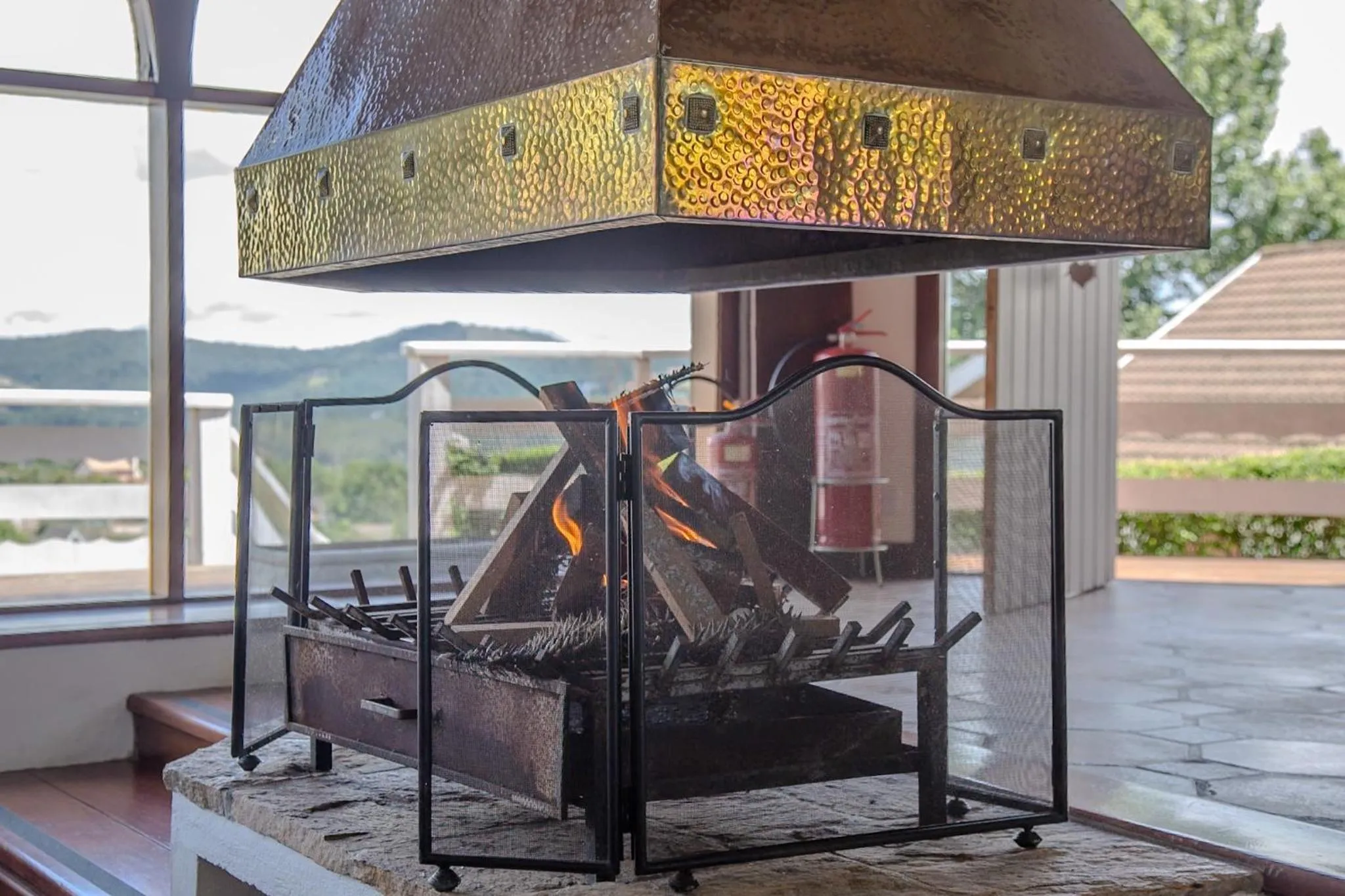 fireplace in Hotel Pousada Bella Locanda