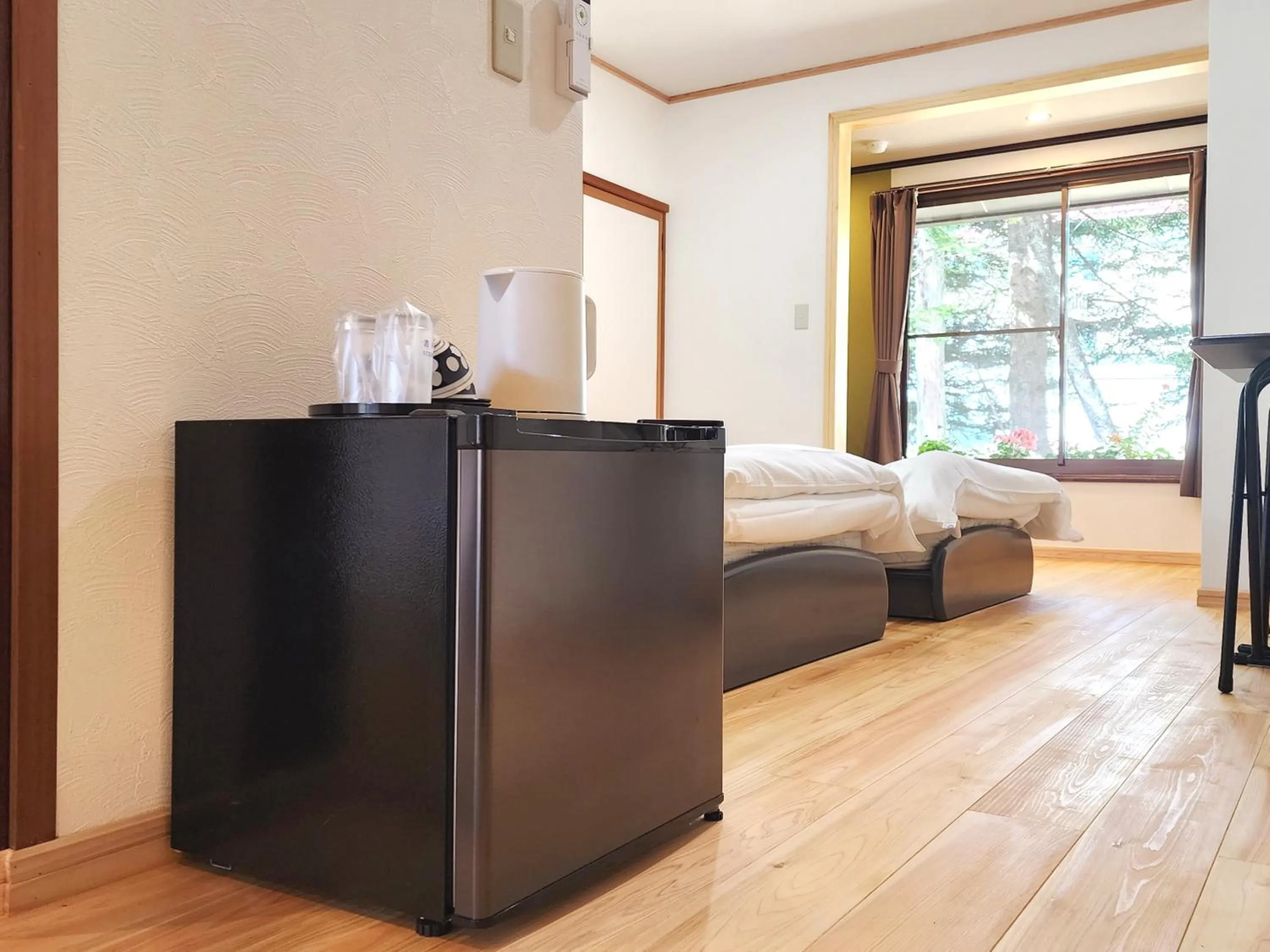 Photo of the whole room, Bed in Guest Room Furusatomura Kogeikan