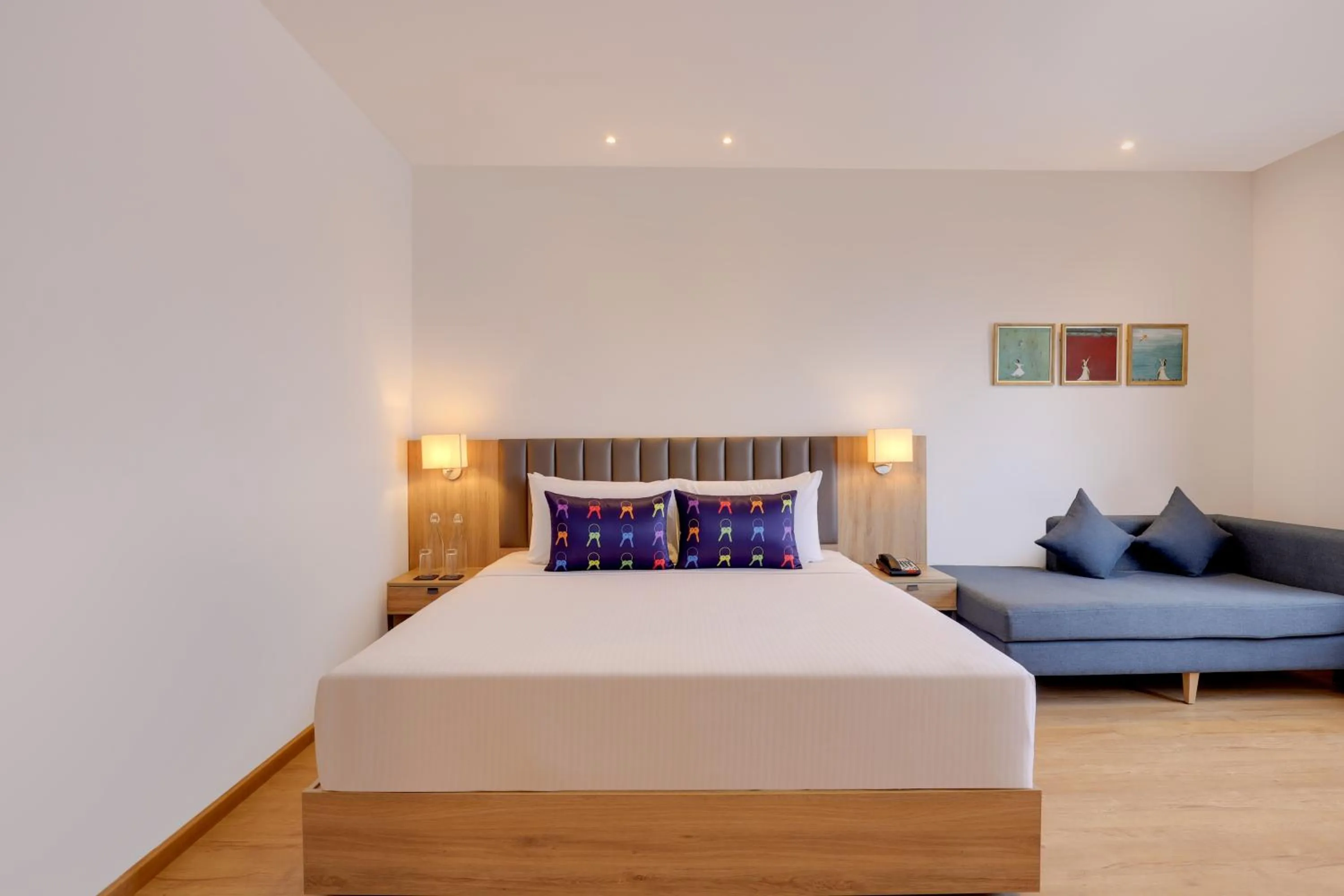 Bedroom, Bed in Keys Lite by Lemon Tree Hotels, Urban Square, Udaipur