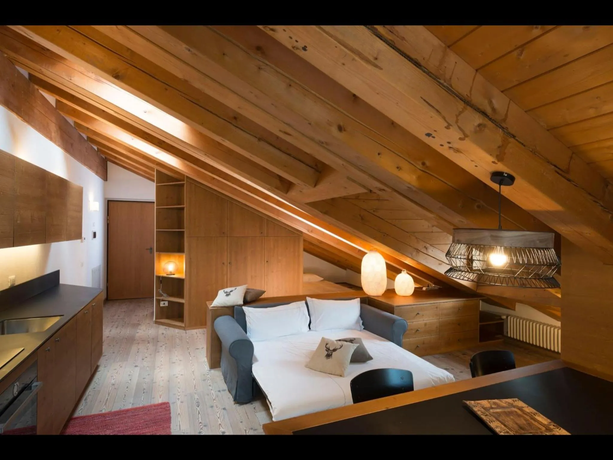 Bed in Appartamento Jardin des Alpes.