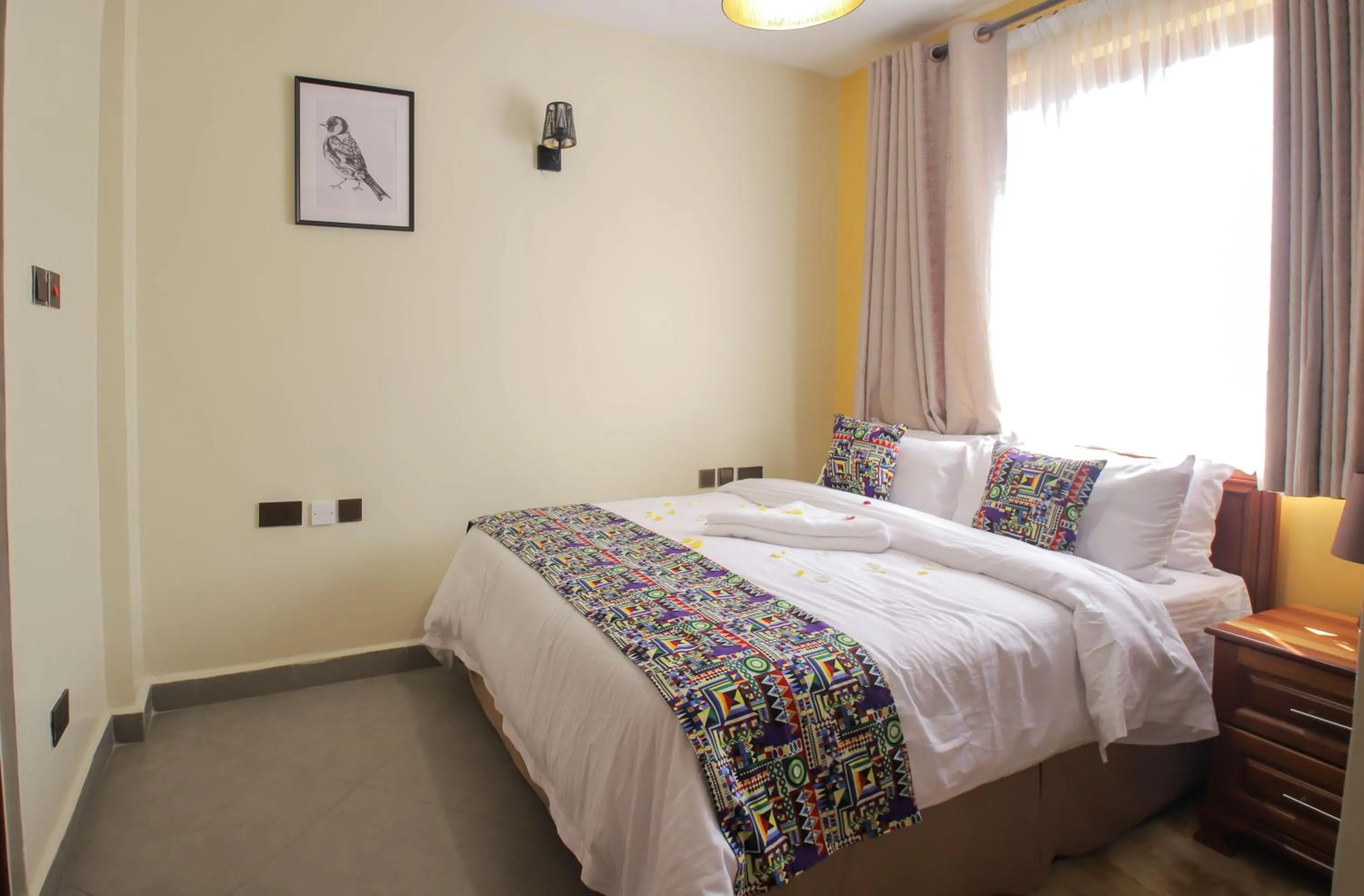 Bed in Lantern Serviced Apartments