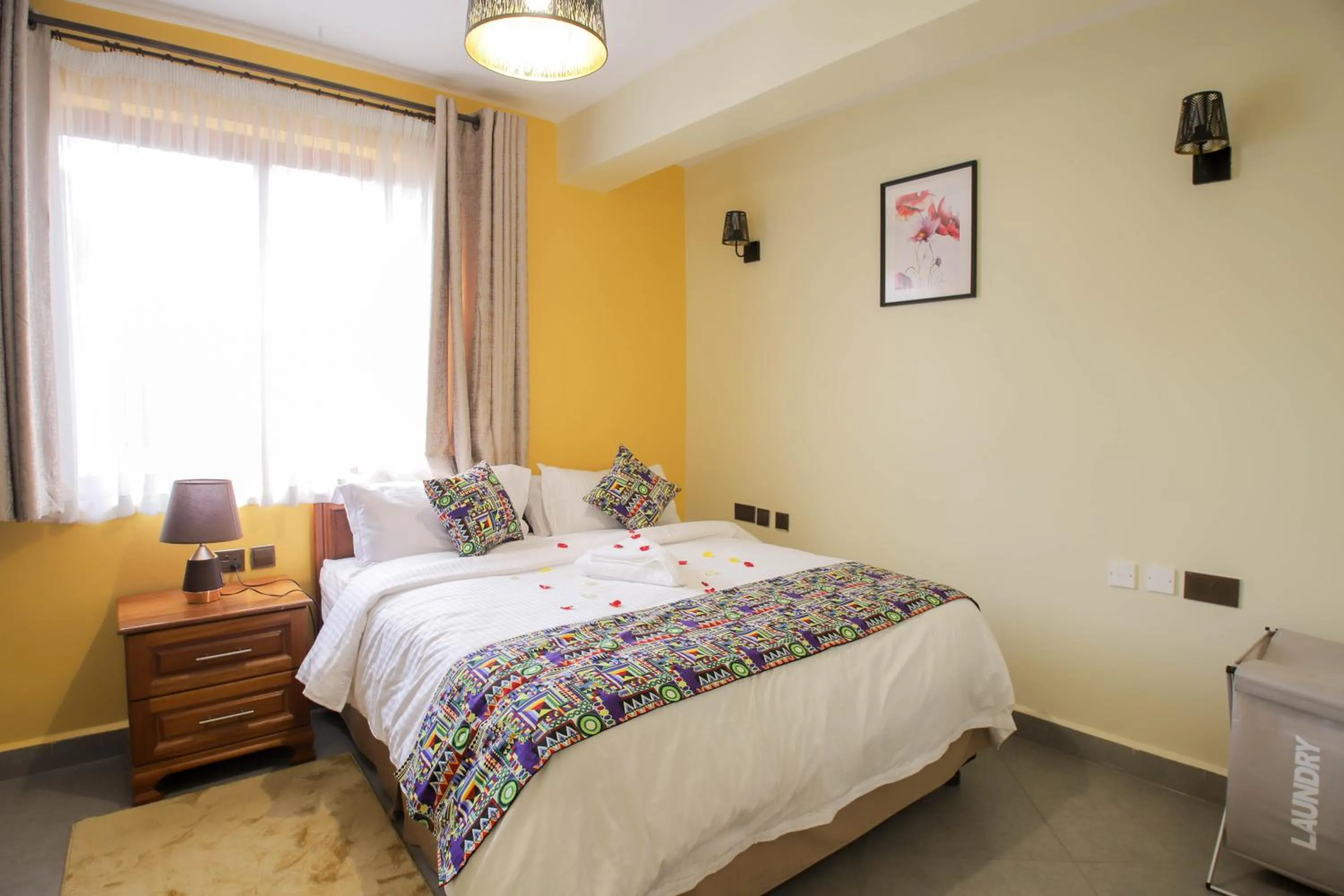 Bed in Lantern Serviced Apartments