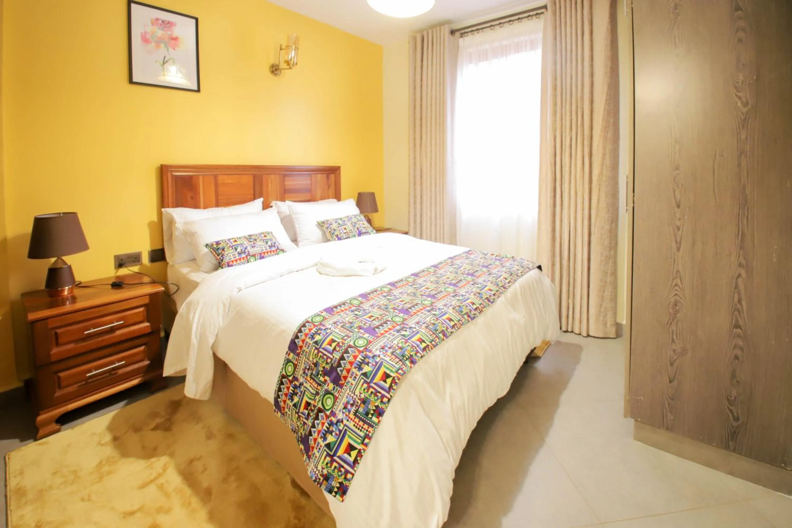 Bed in Lantern Serviced Apartments