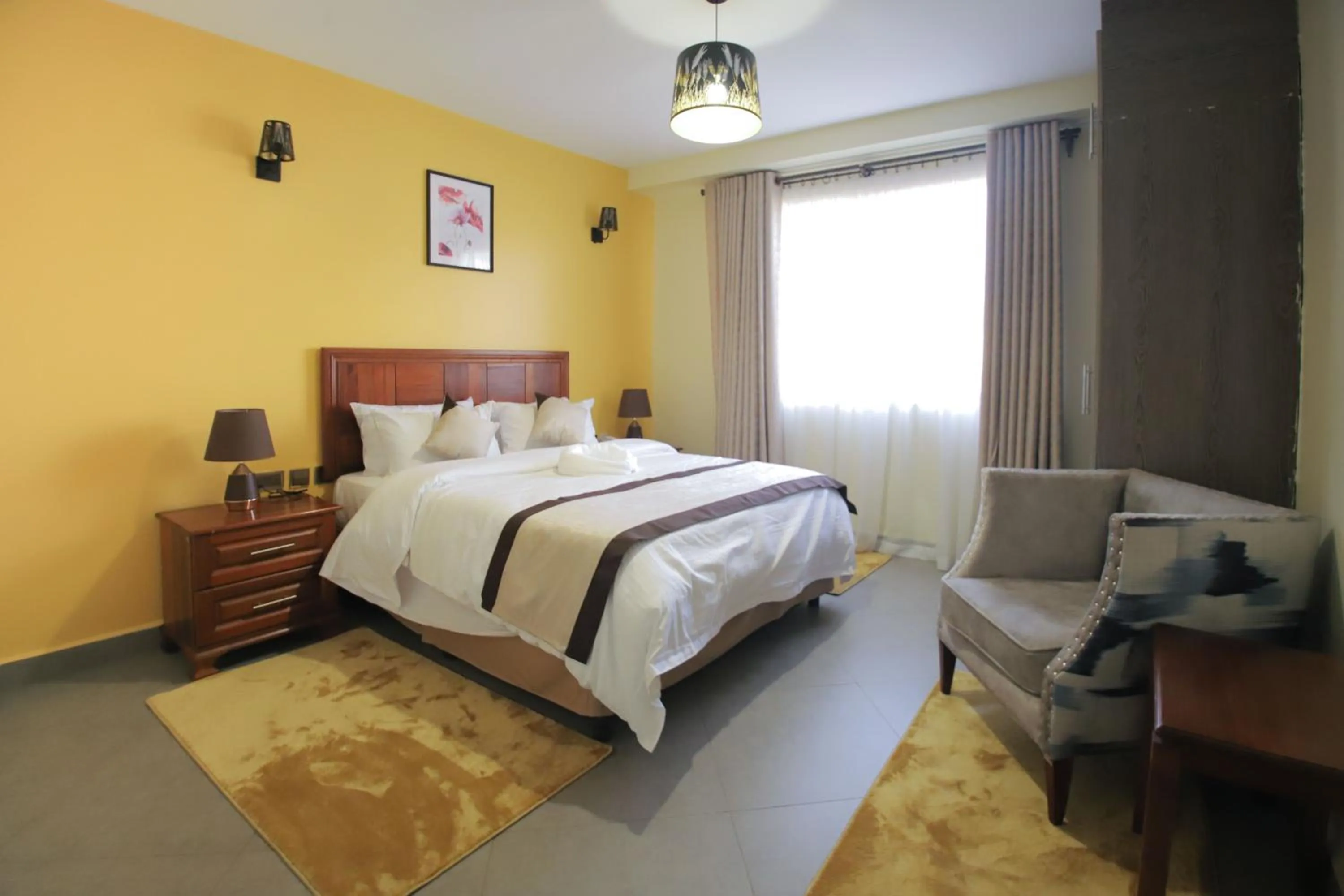 Bed in Lantern Serviced Apartments