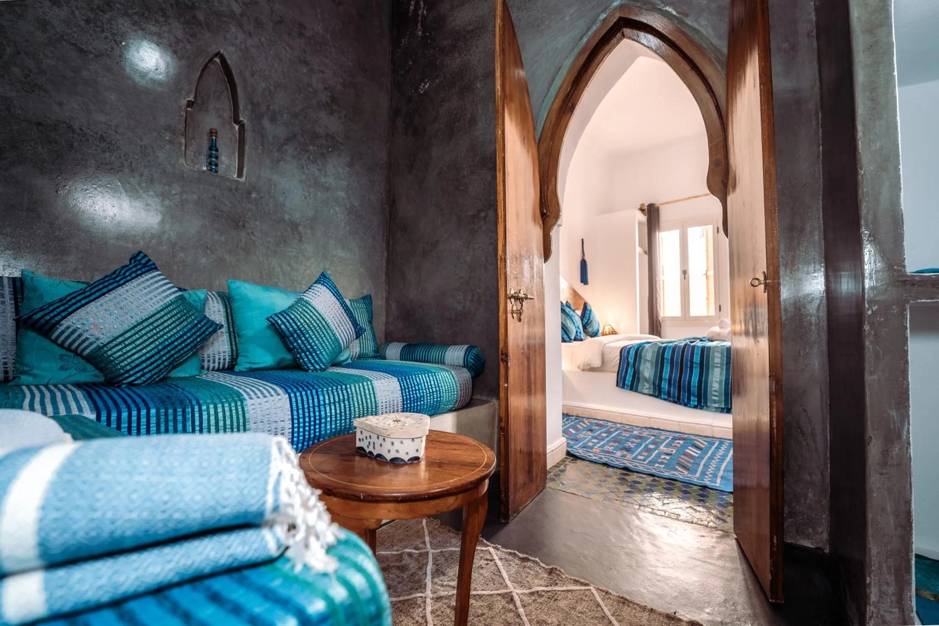 Living room, Bed in RIAD AMANA