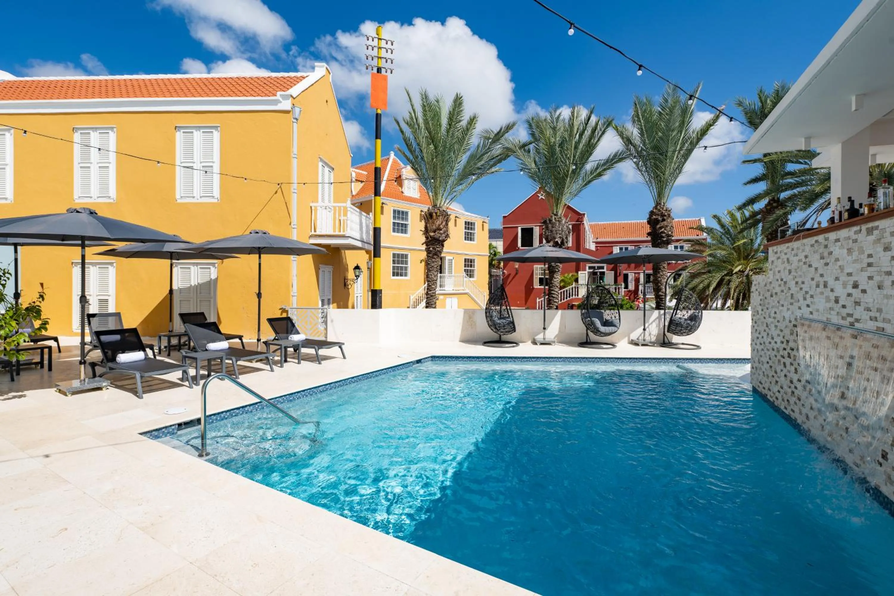 Pool view in Harbor Hotel & Casino Curacao