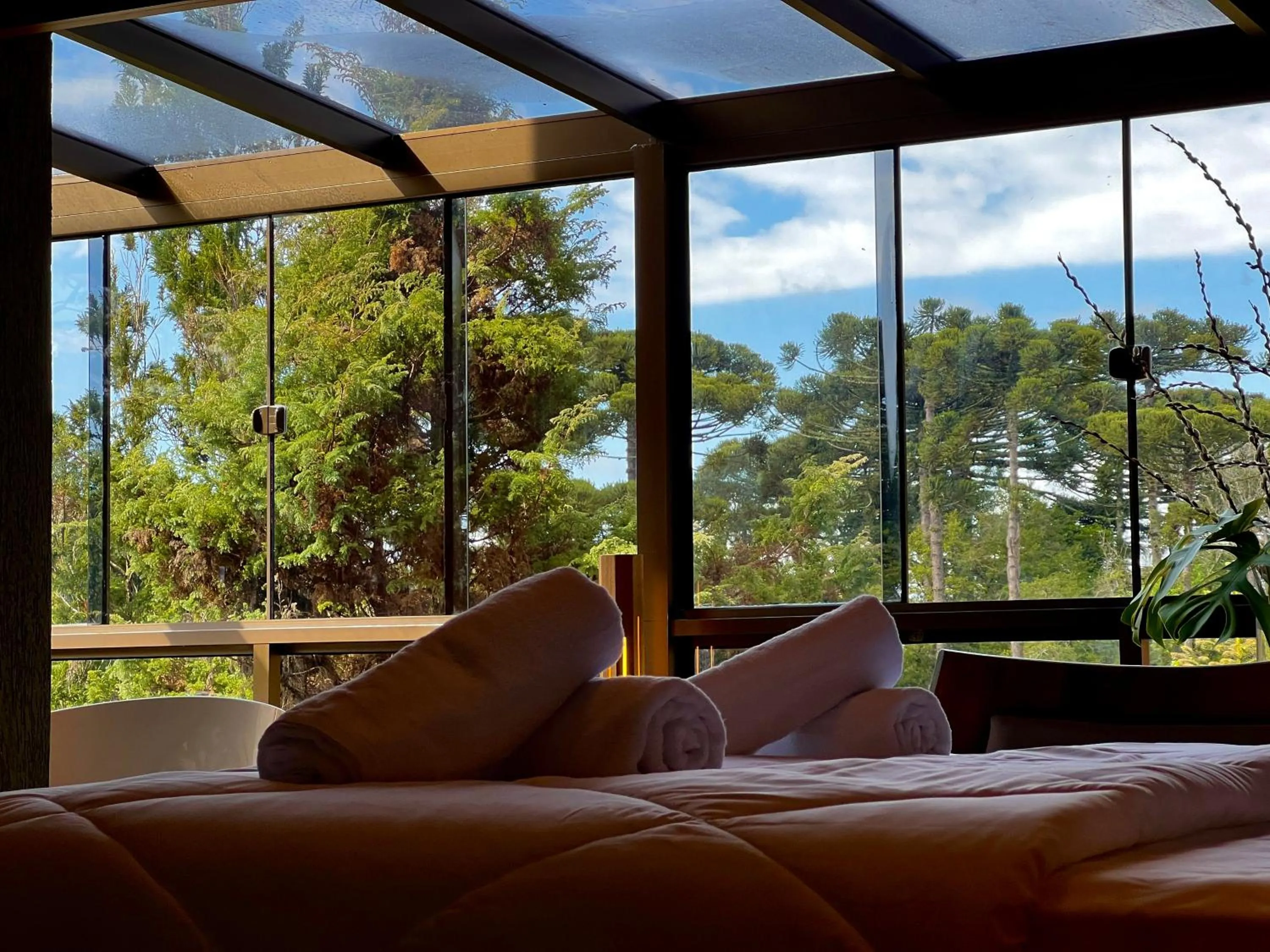 View (from property/room), Bed in WoodStone Hotel Fazenda